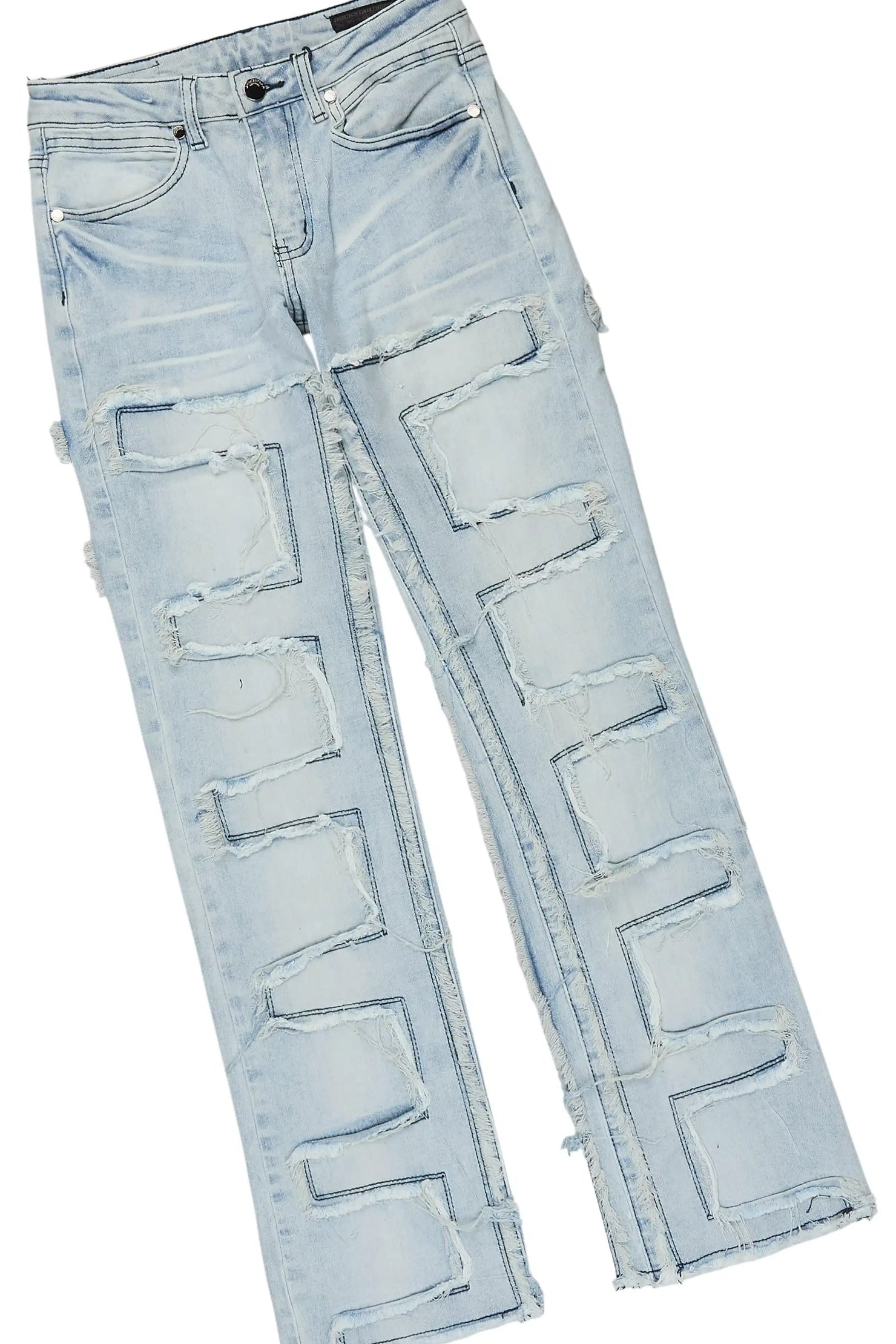 Boys All Star Black Hoodie & Shake Blue Stacked Jean Set