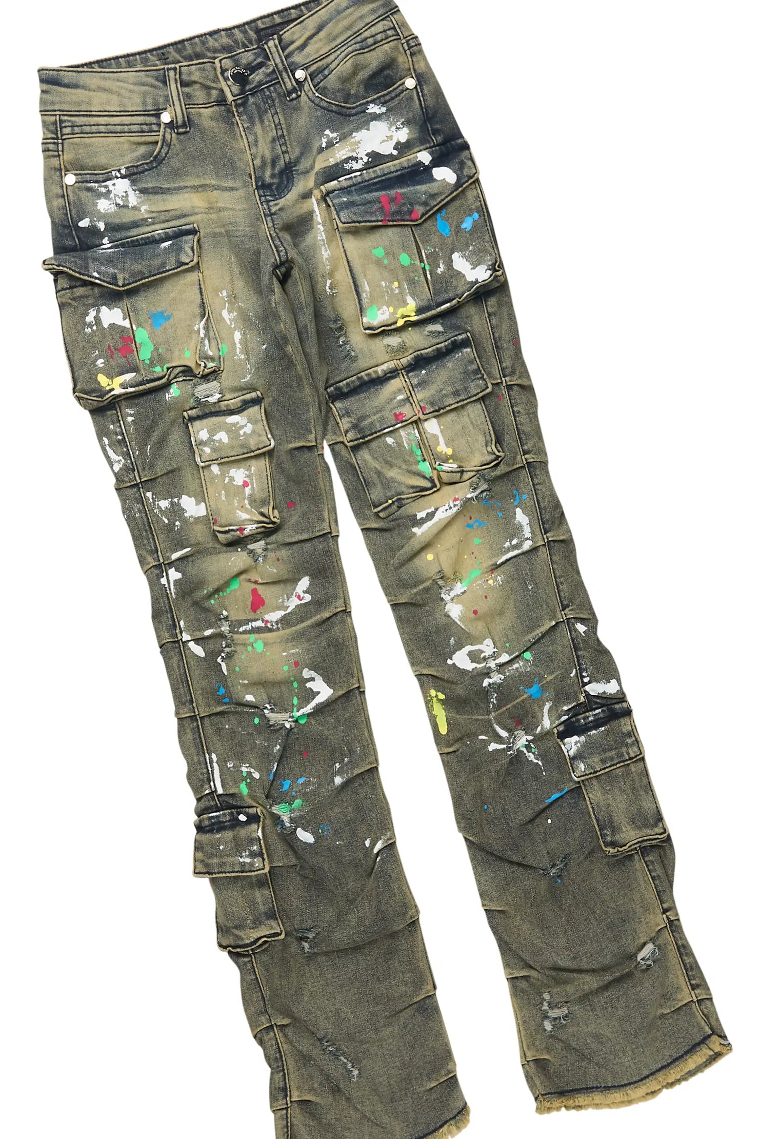 Boys Nitro White/Tint T-Shirt/Stacked Painter Jean Set