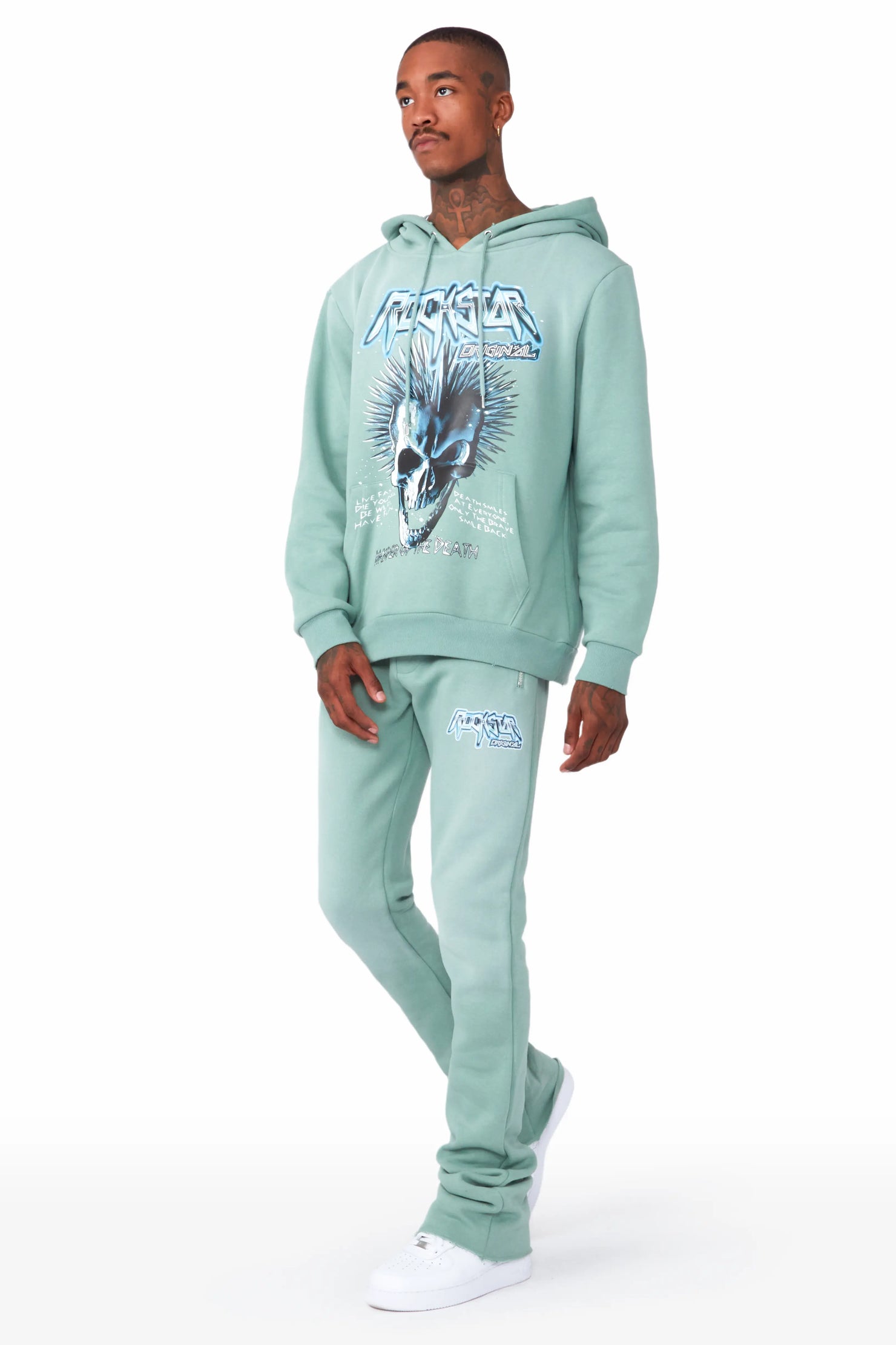 Obern Sage Graphic Hoodie/Stacked Flare Pant Track Set