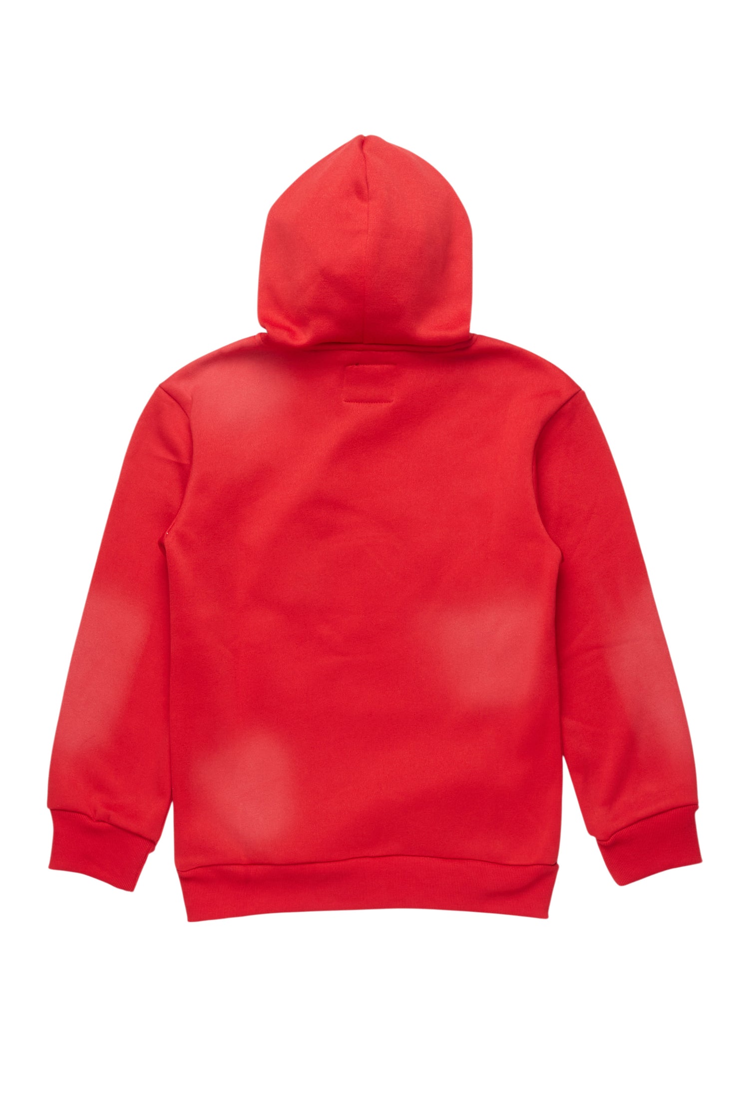 Boys Mallor Red/ Heather Grey Graphic Hoodie with Patch
