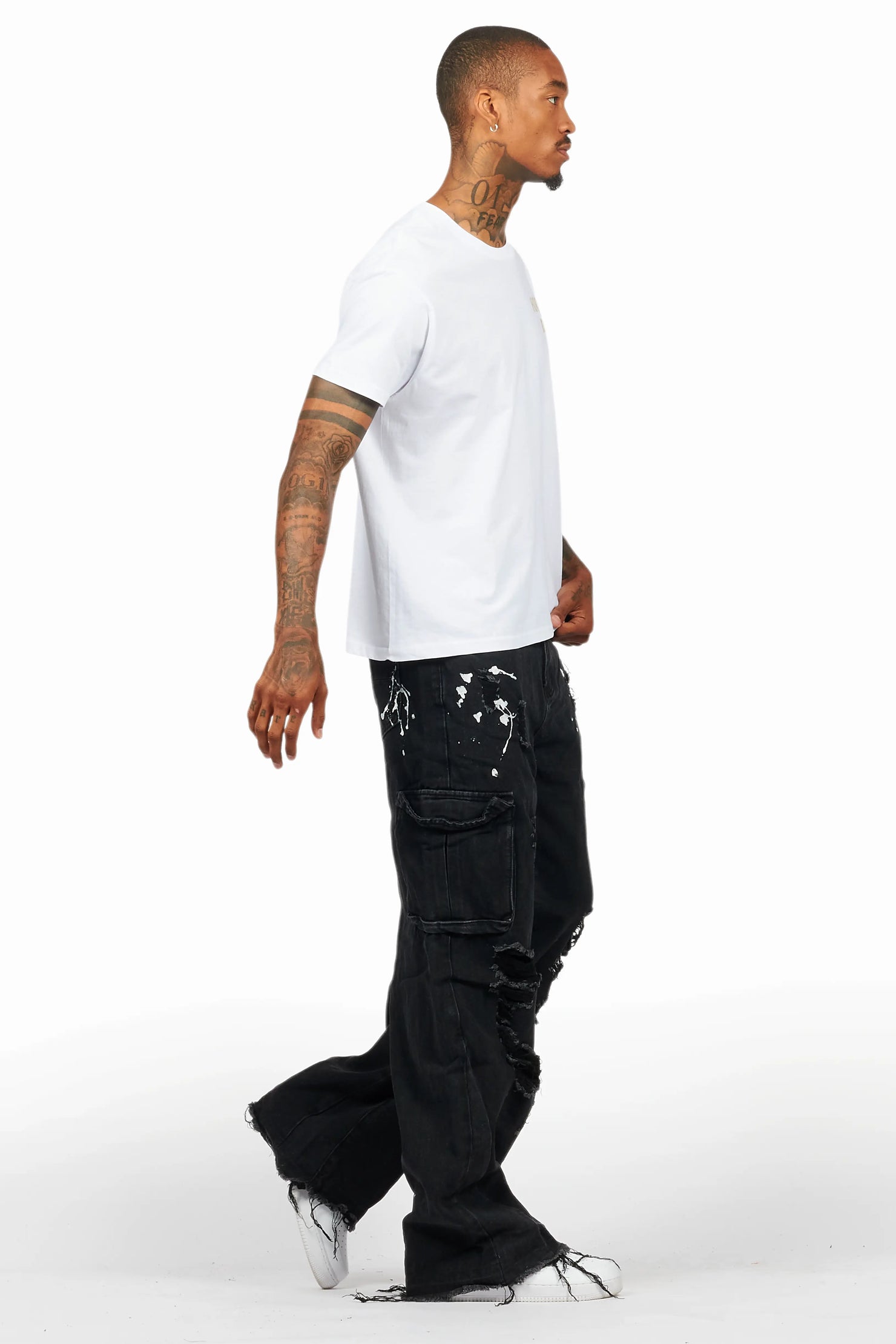 Dubaku Black Baggy Fit Jean