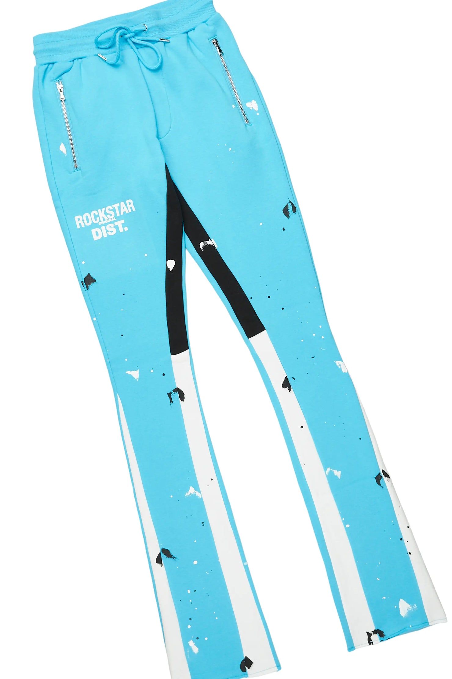 Raffer Blue/White T-Shirt/Stacked Flare Pant Set