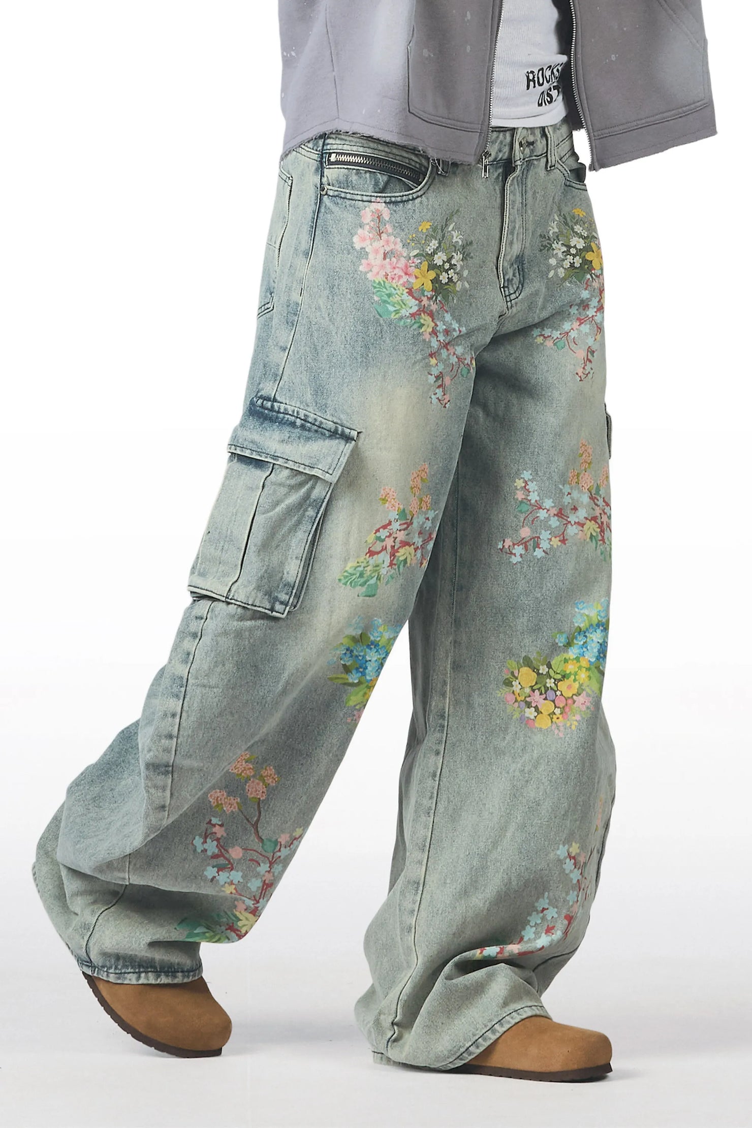 Zionte Light Blue Barrel Fit Jean