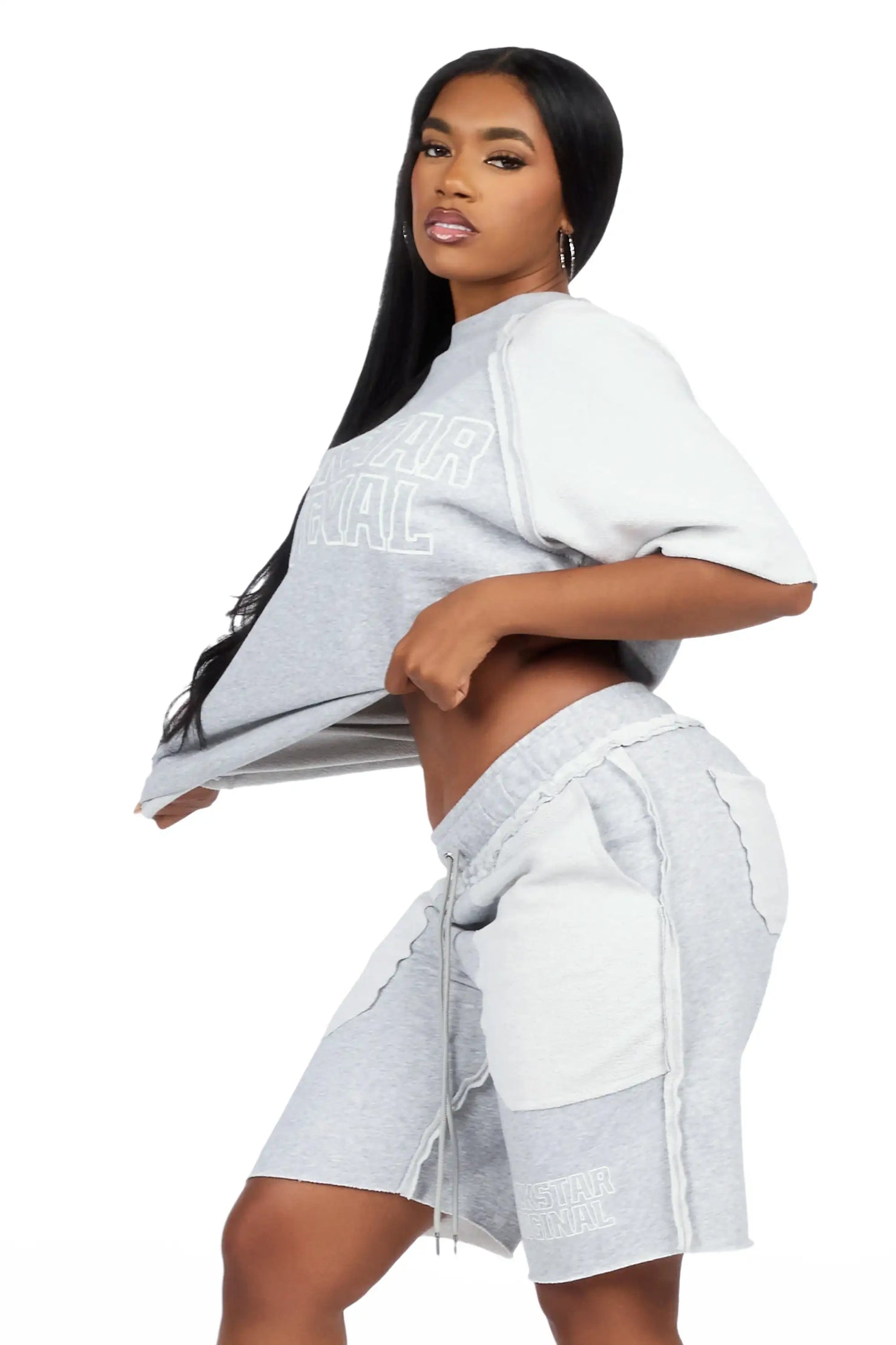 Vianney Grey T-Shirt Short Set
