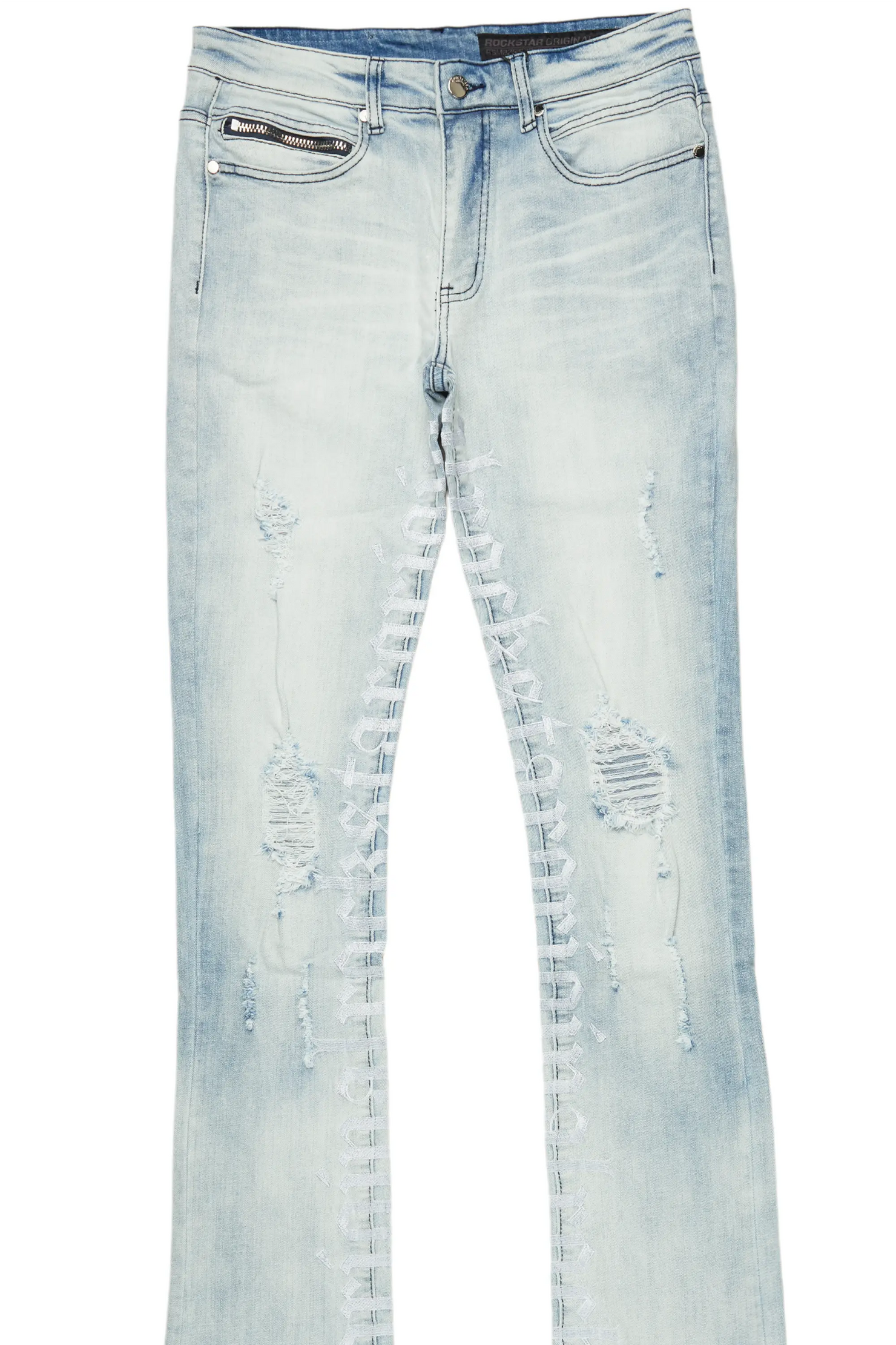 Colette Blue Wash Super Stacked Flare Jean