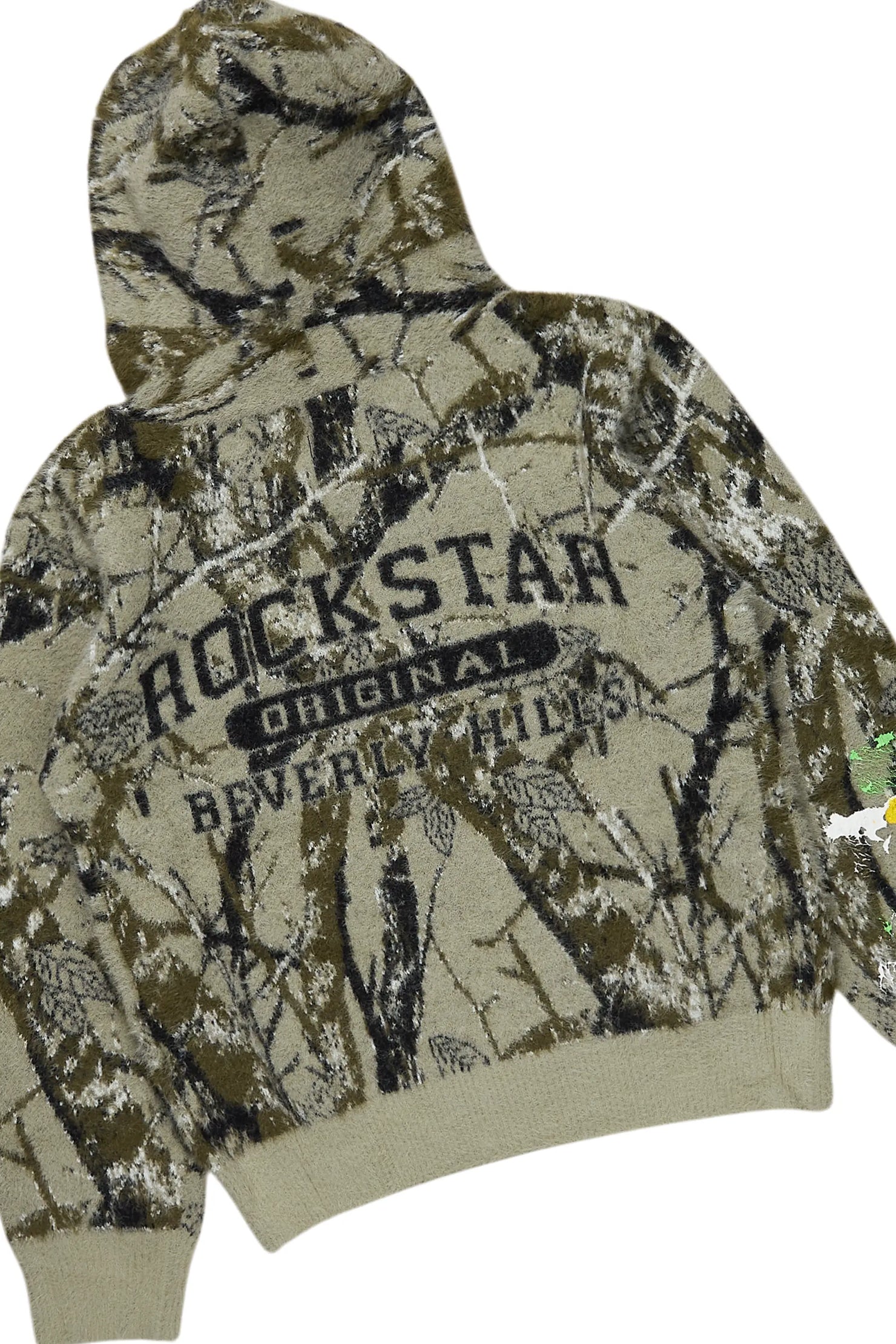 Boys Orson Tree Camo Stacked Flare Knitted Mohair Track Set