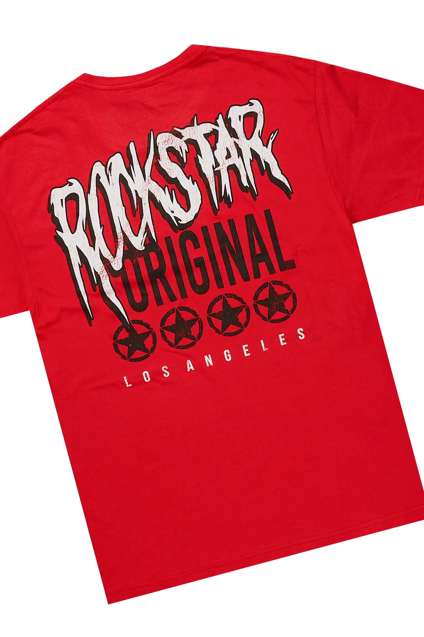 Wizzurd Red T-Shirt & Josiah Beige Super Stacked Flare Jean Bundle