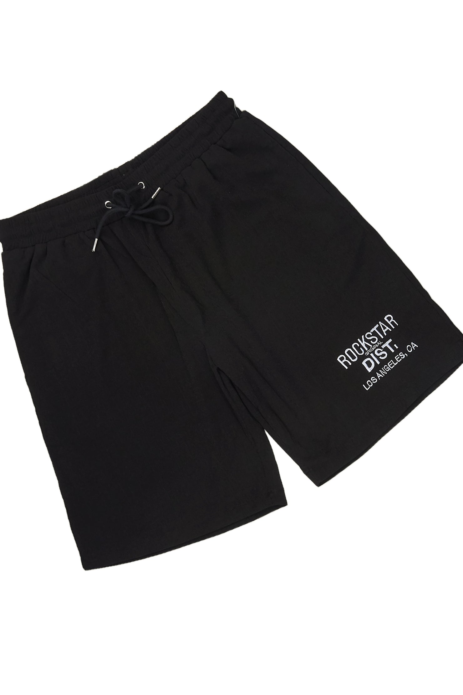Kason Black Button Down Shirt/Short Set