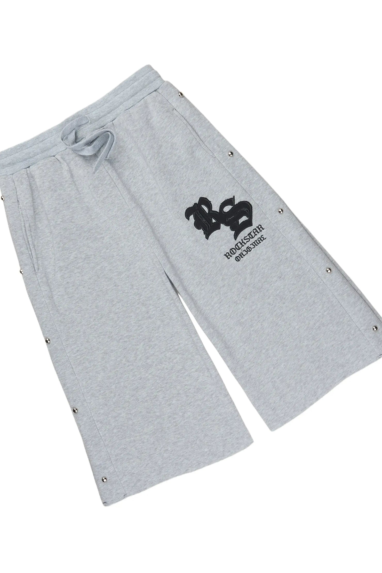 Boys Shire White/Heather Grey L/S T-Shirt Jort Set