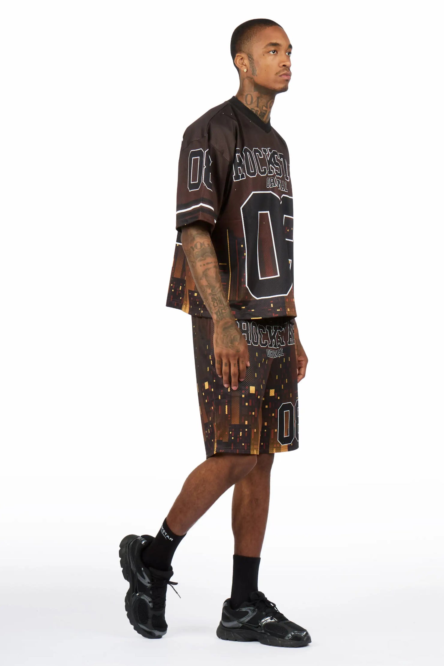 Andres Brown T-Shirt Short Set