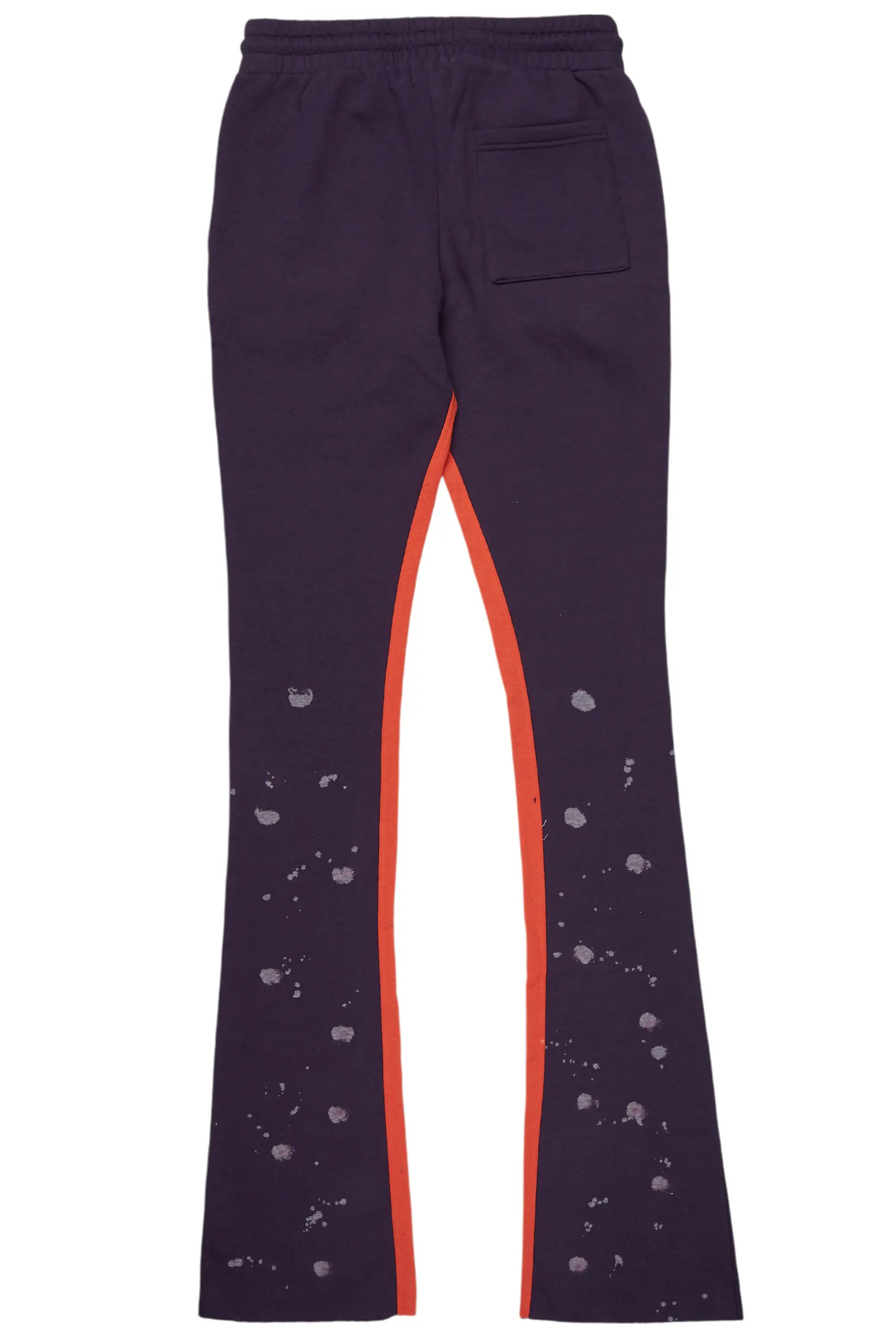 Tanko Purple Patchwork Stacked Flare Track Pant