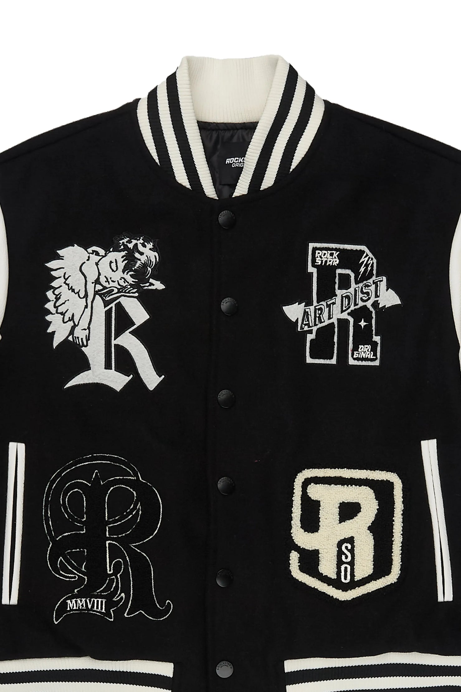 Shamarria Black Oversized Varsity Jacket
