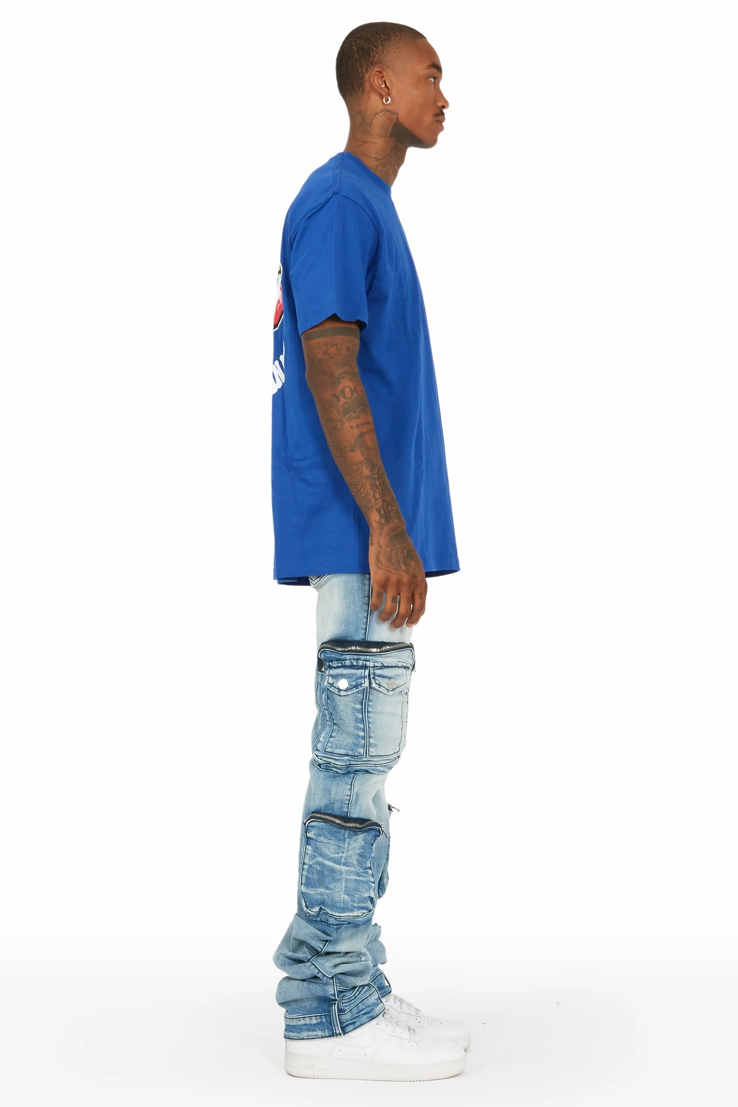 Sutton Blue Super Stacked Flare Jean