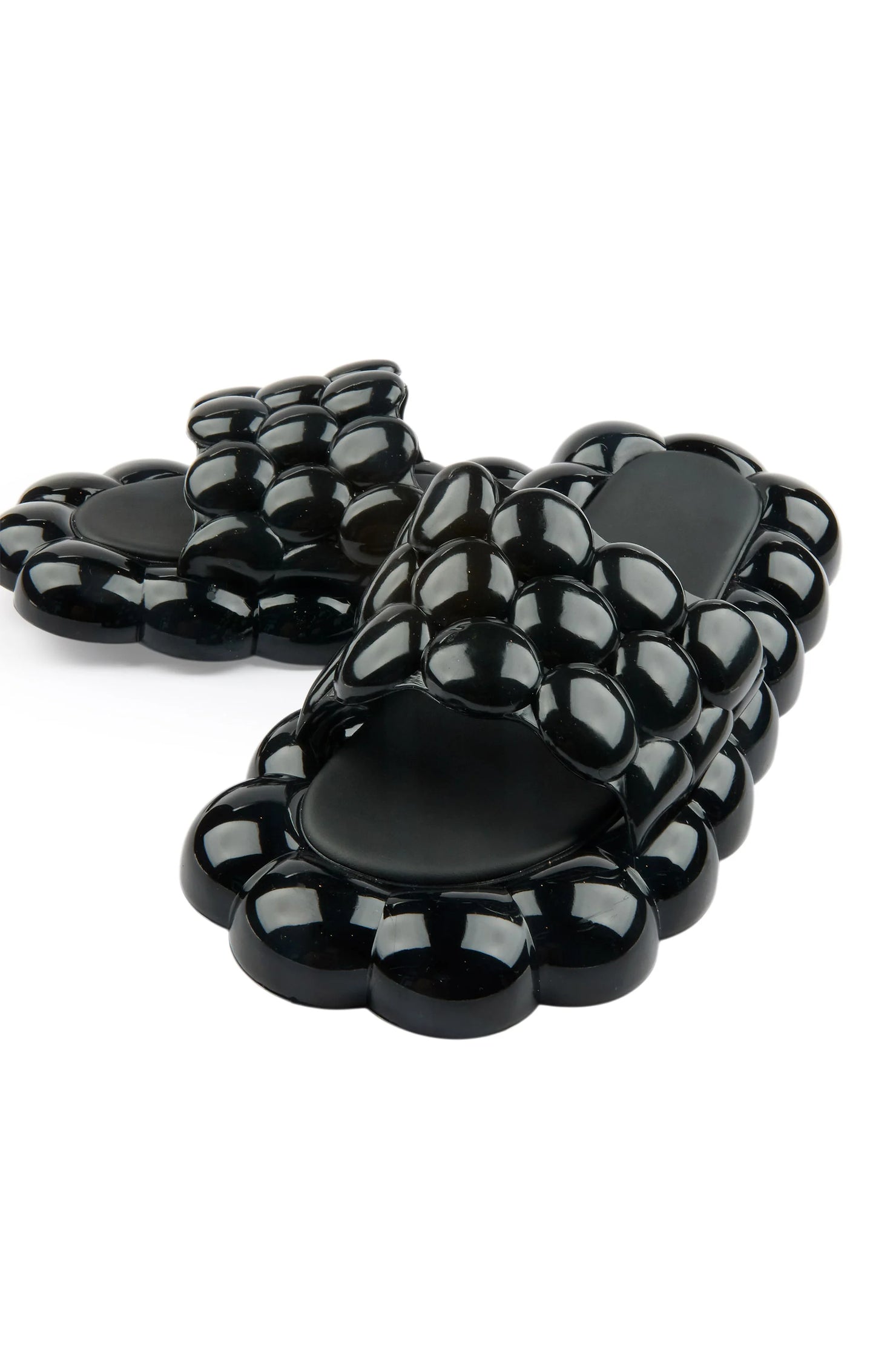 Jasmyne Black Bubble Slides