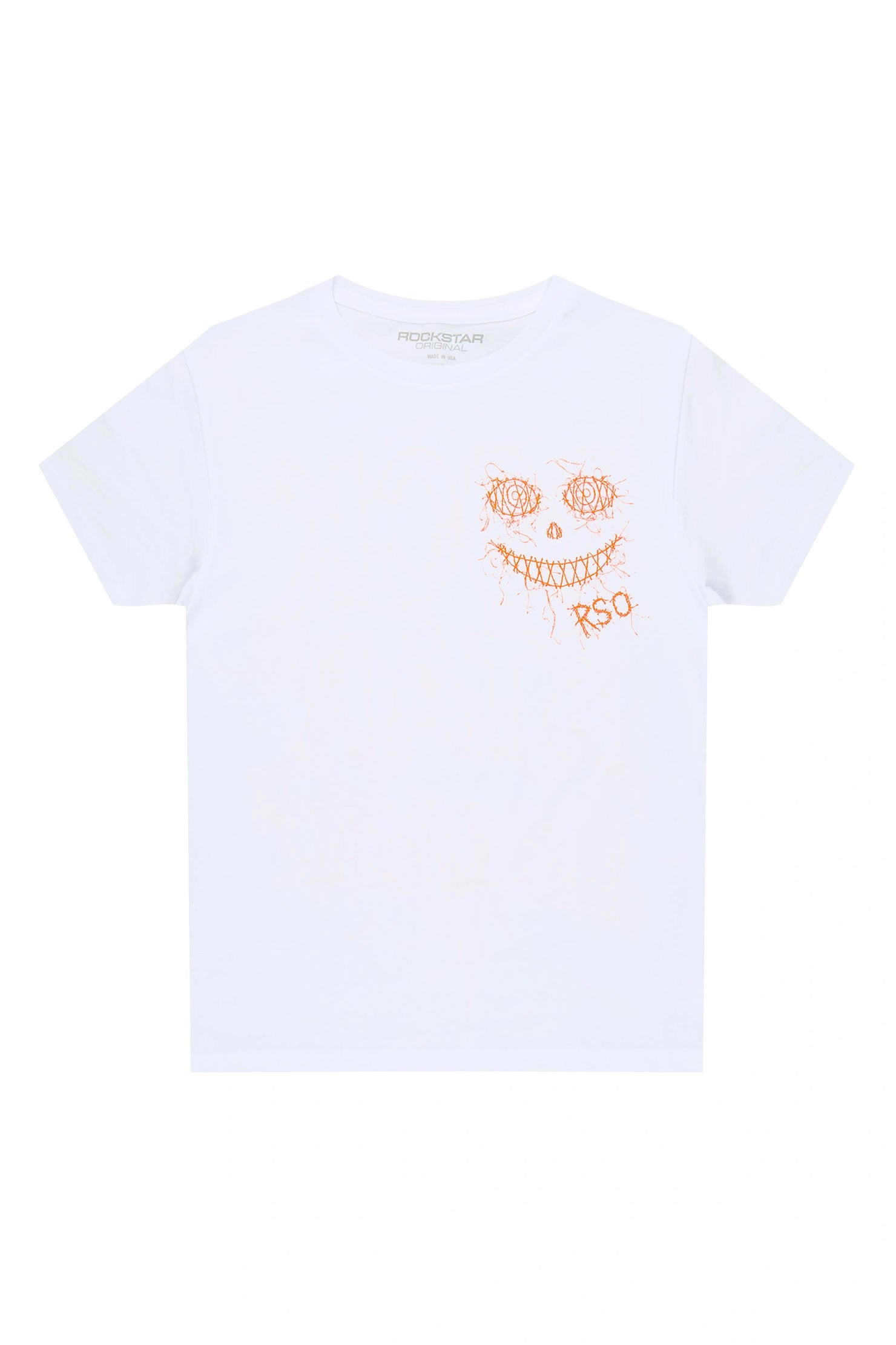 Boys Ramble White/Orange Graphic T-Shirt