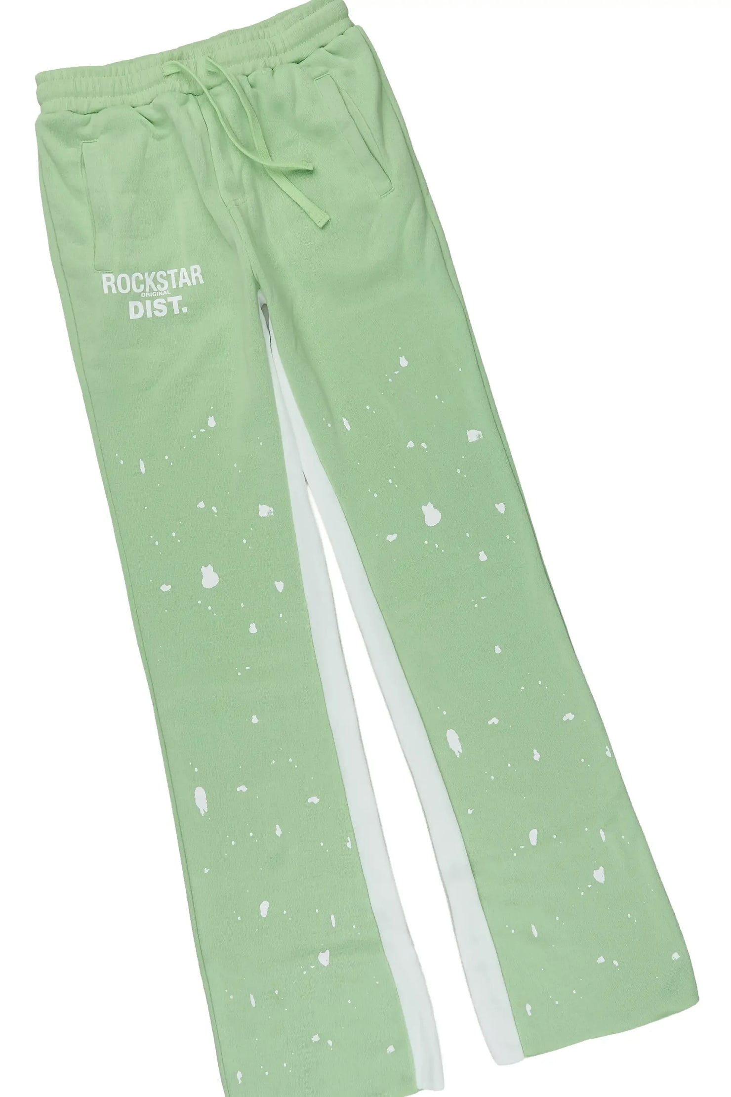 Boys Raffer 2.0 Sage/White Hoodie/Stacked Flare Track Set