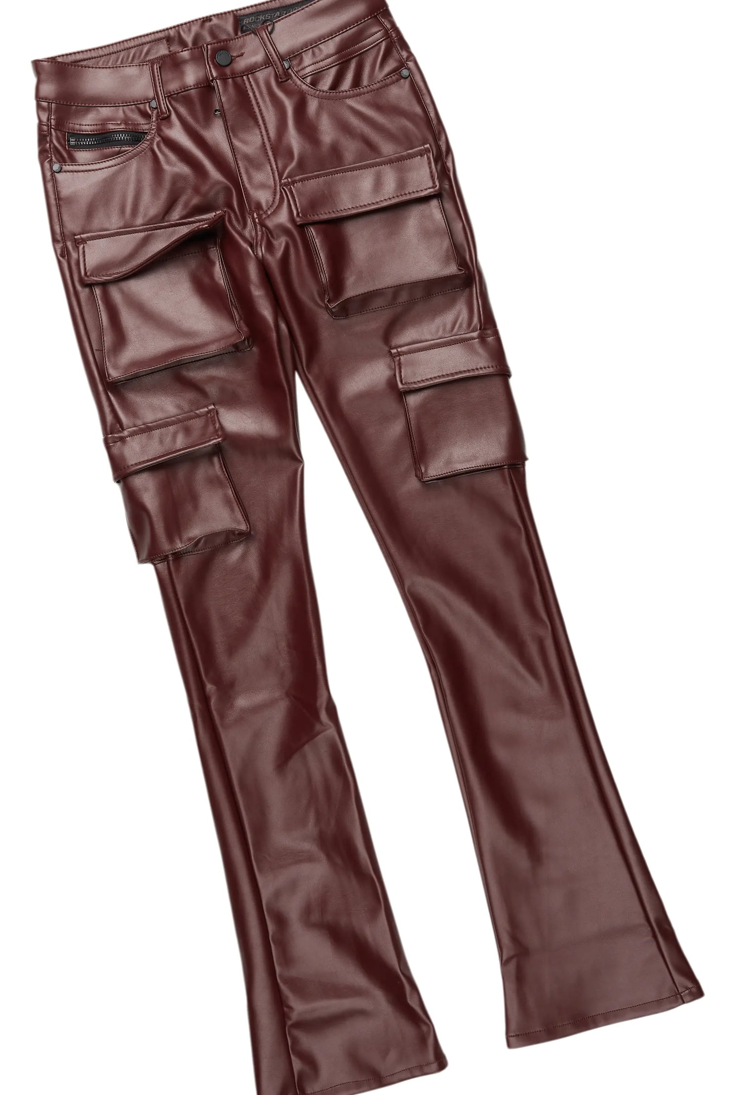 Banyan Black Long Sleeve T-Shirt & Kap Stacked Flare PU Jean Bundle