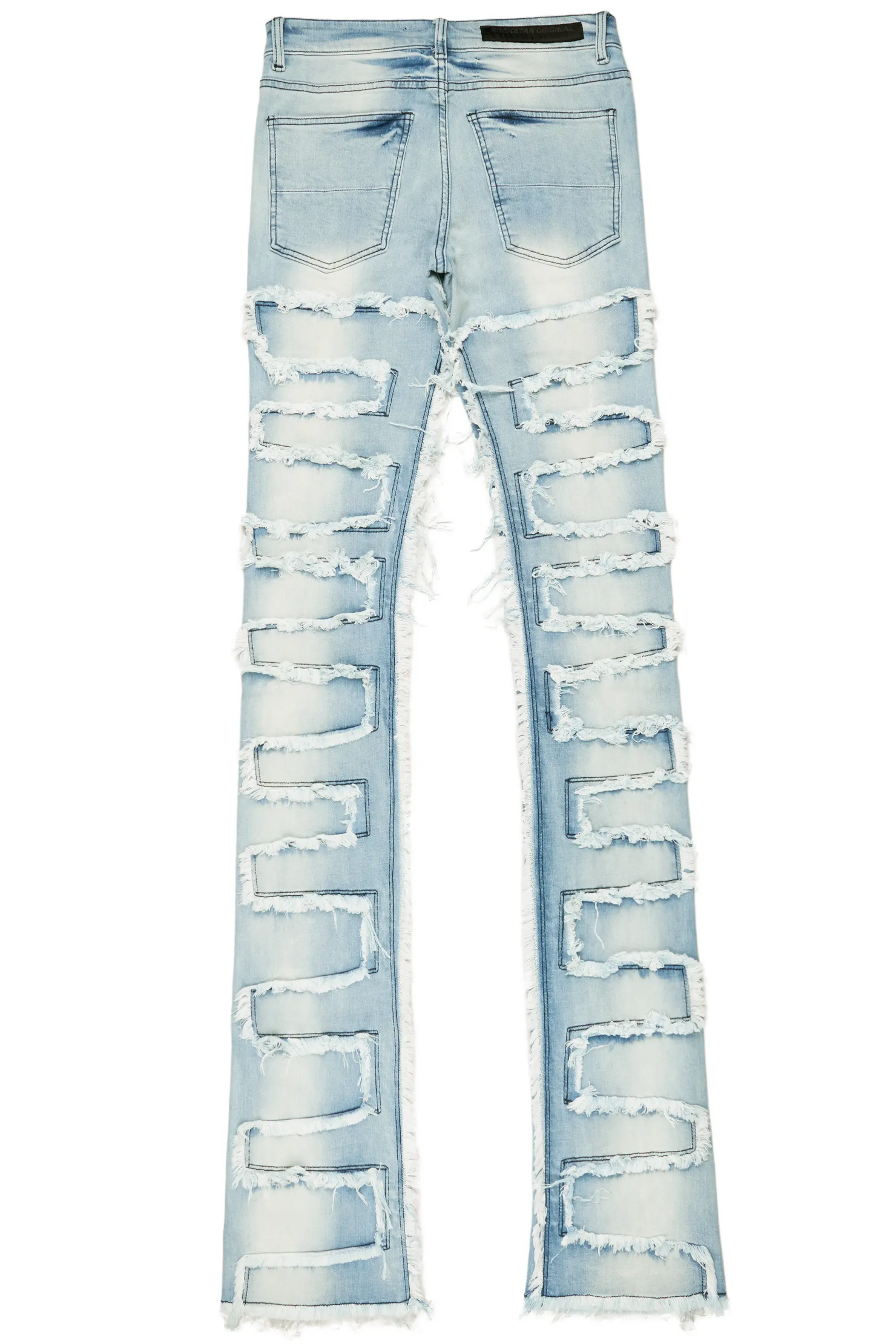 Hallie Blue Wash Super Stacked Flare Jean