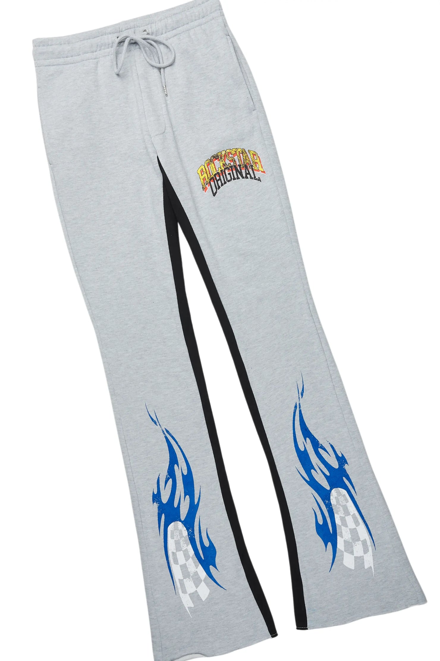 Colorful Race Heather Grey Hoodie/Baggy Track Pant Set