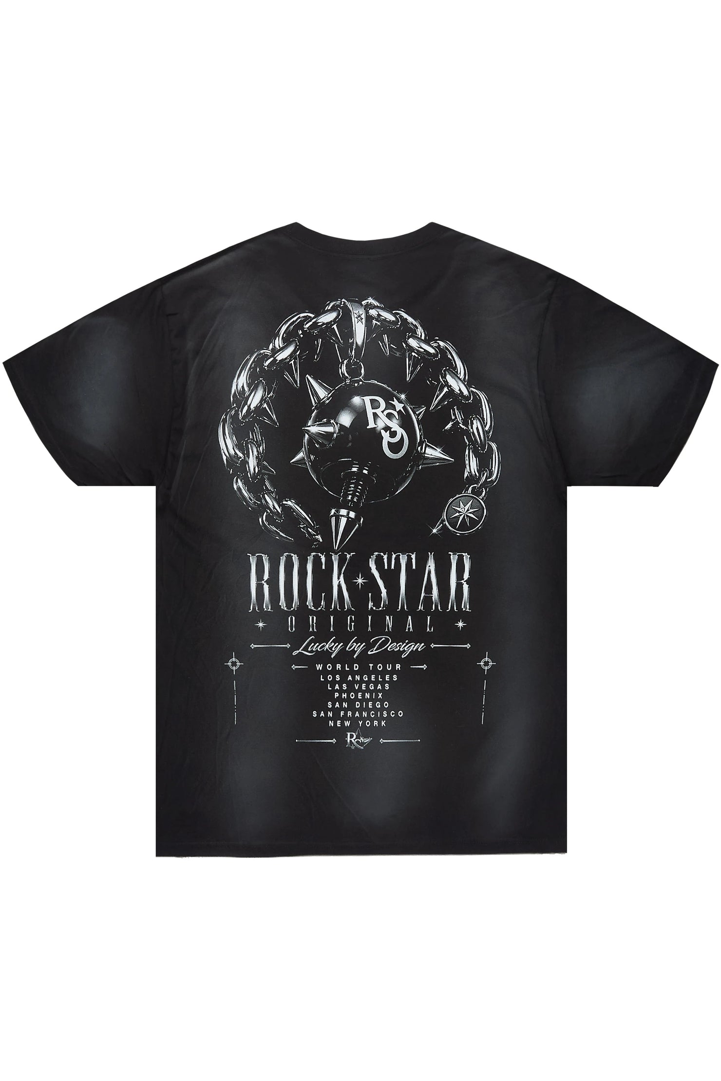 Chromiesl Black Oversized Graphic T-Shirt