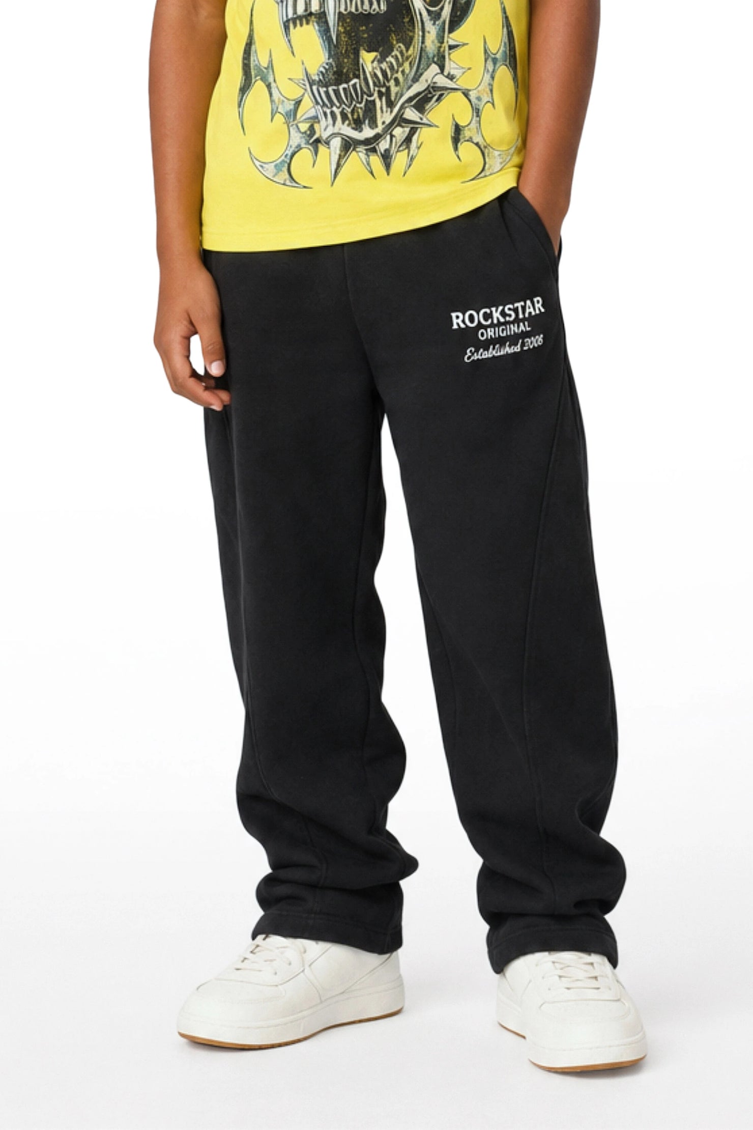 Boys Maximillian Black Gabby Barrel Sweatpant