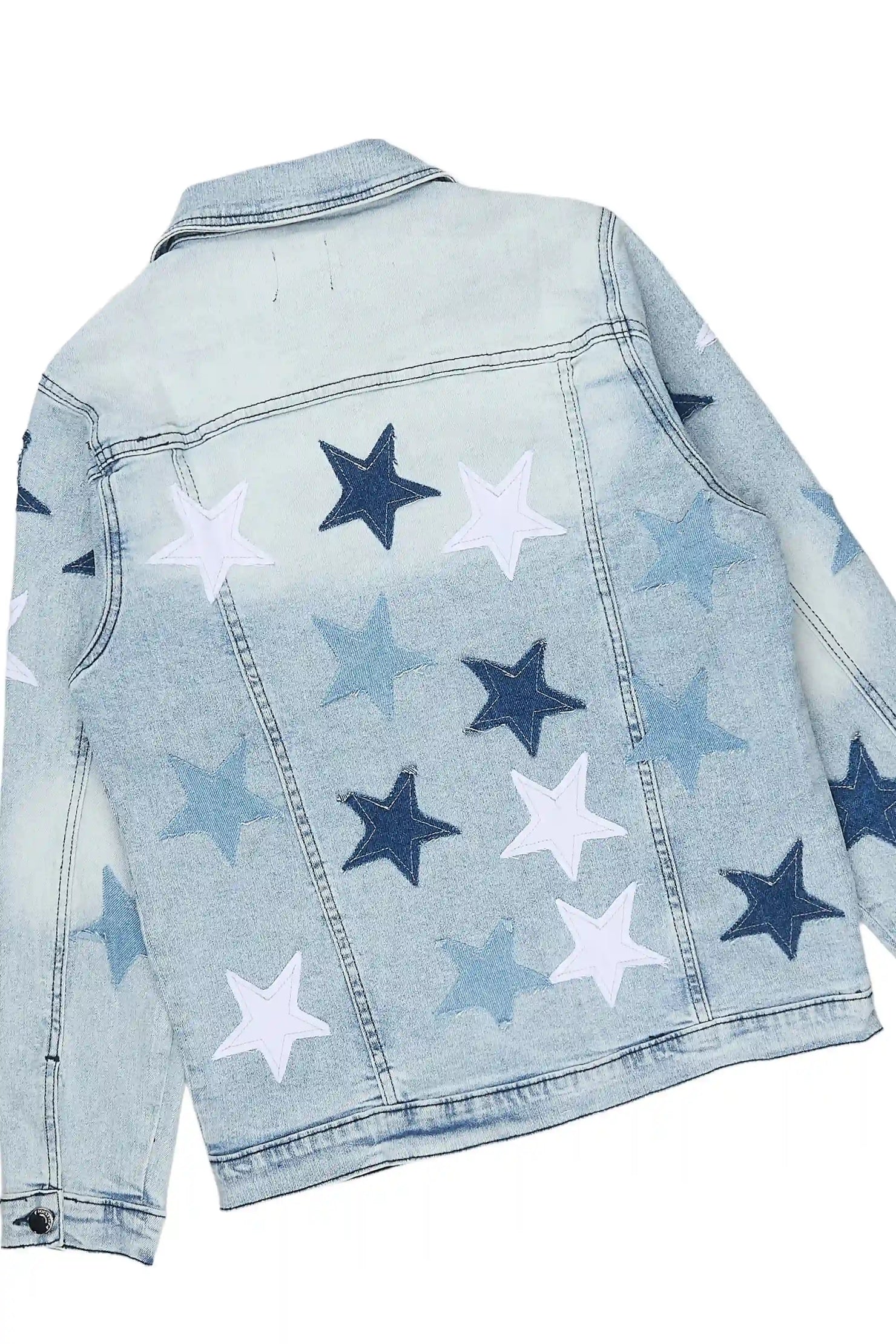 Boys Starlane Light Wash Denim Jacket & Starlane Stacked Jean Set