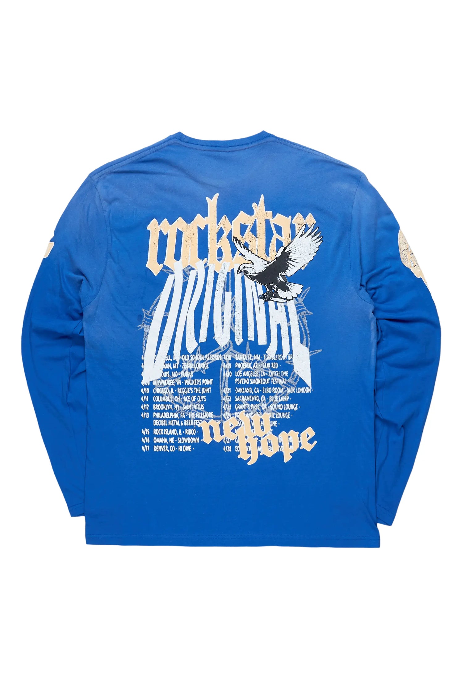 Burial Royal Blue Long Sleeve Graphic T-Shirt