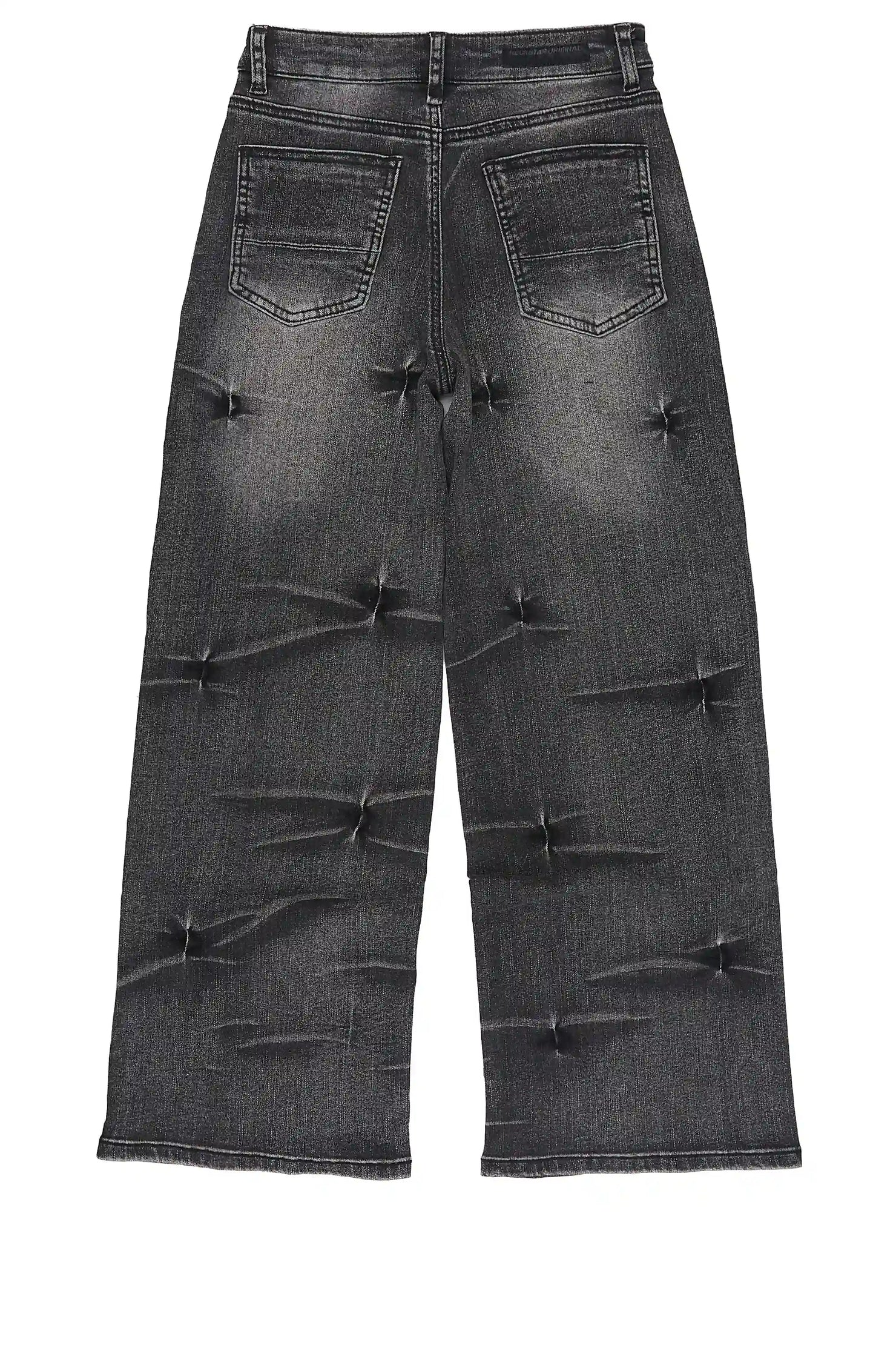 Girls Emiliana Washed Black Relaxed Fit Jean