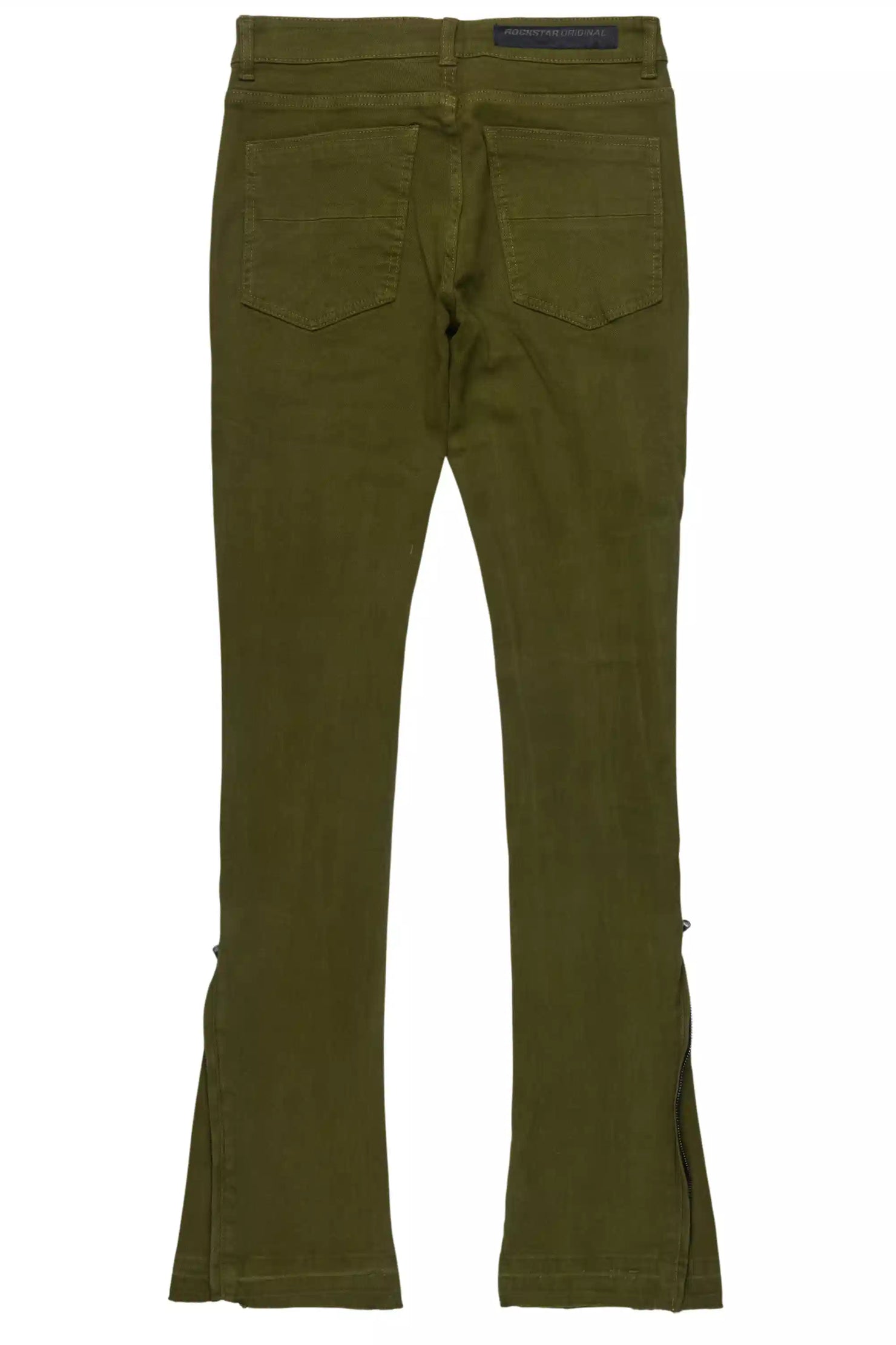 Jaymes Olive Stacked Flare Jean