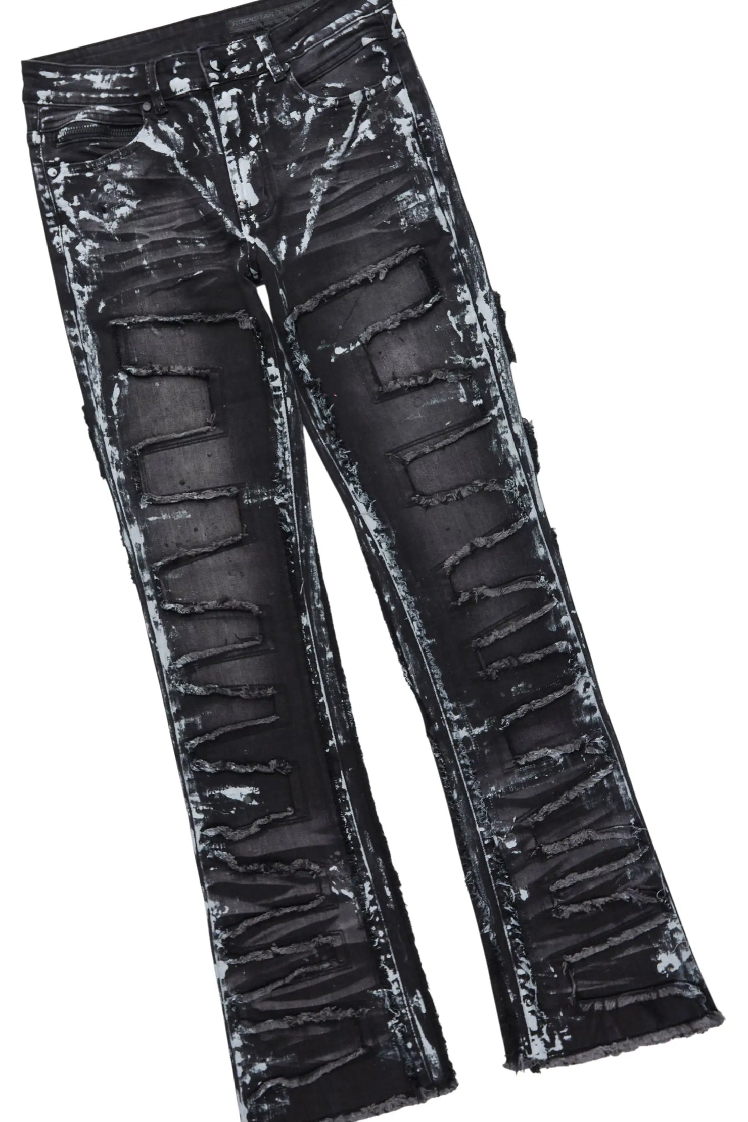 Amos Grey/Dark Grey Hoodie/Stacked Flare Jean Set