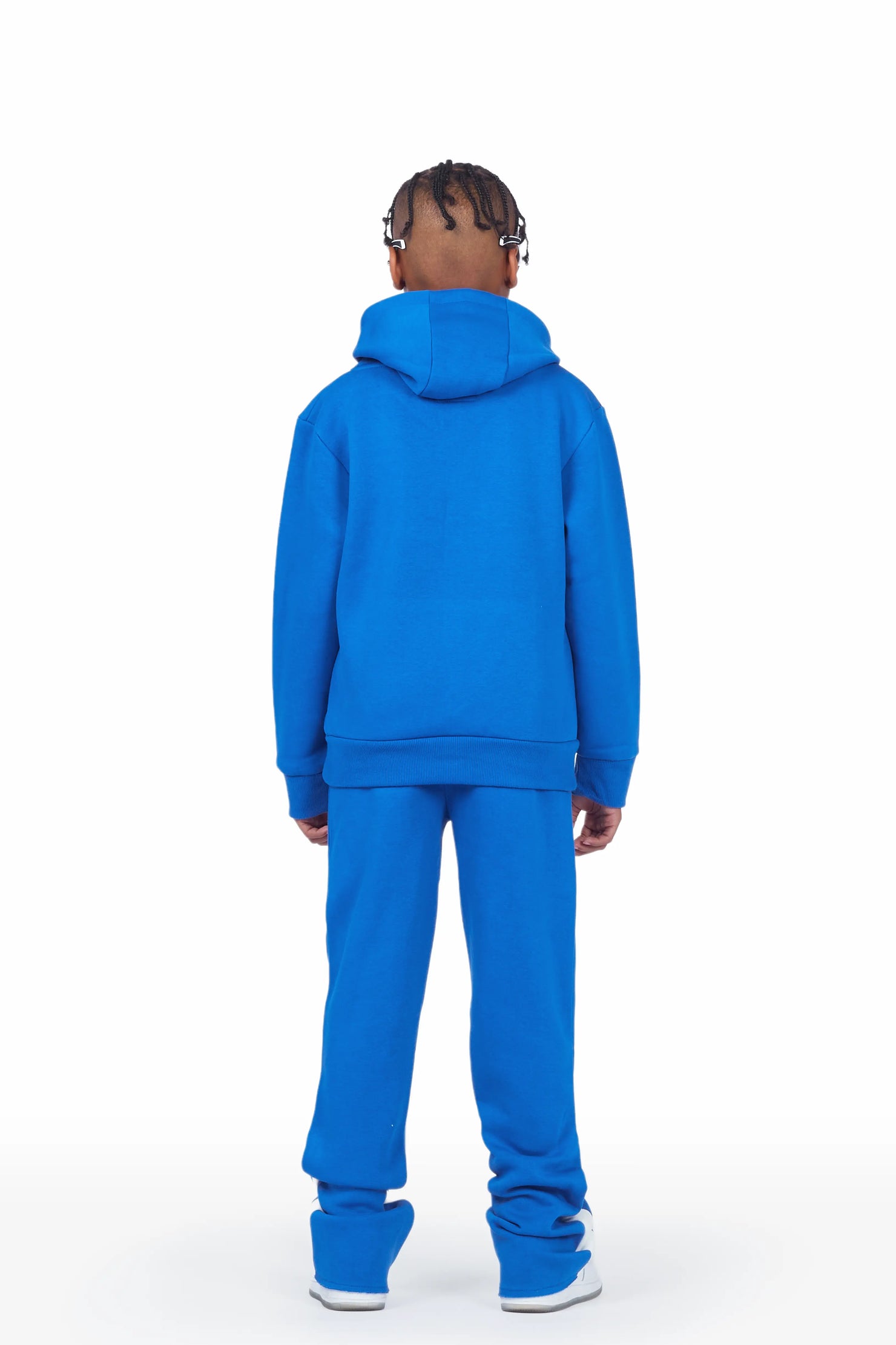 Boys Kalibre Royal Blue Hoodie Stacked Flare Track Set