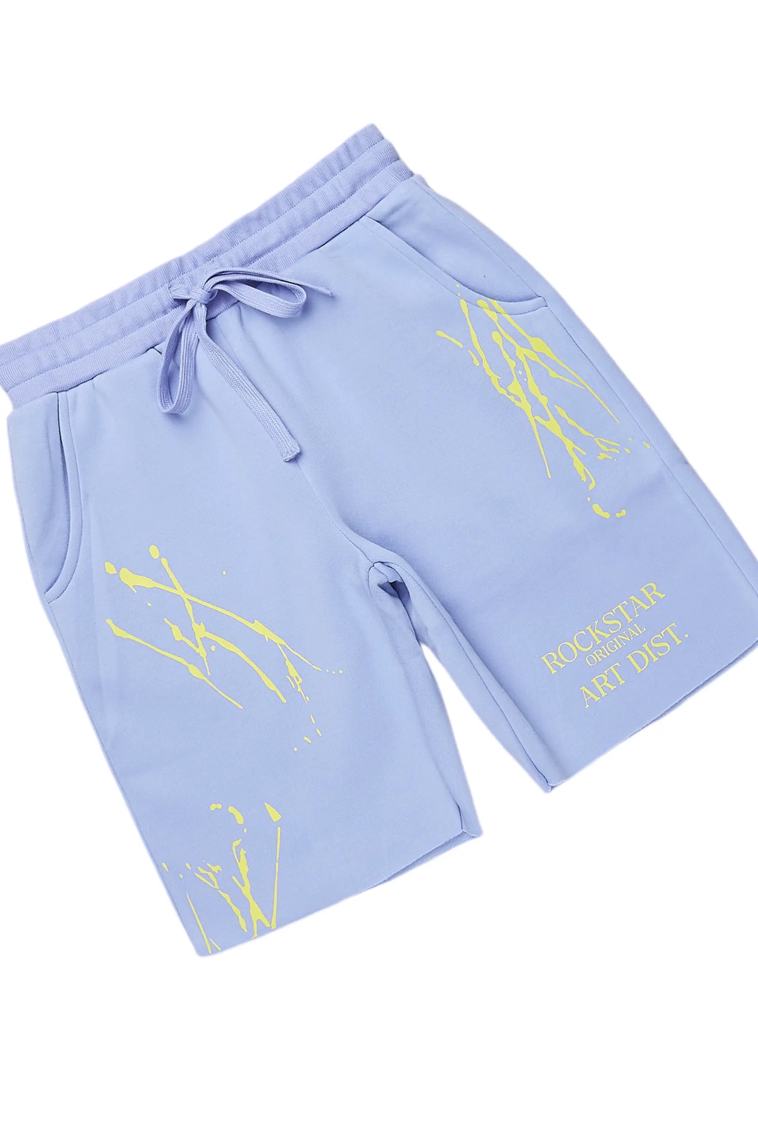 Destinee Periwinkle Zip Up Short Set