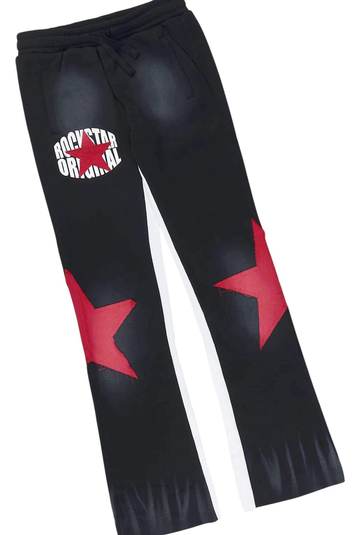 Boys States Black/Red Cut Off T-Shirt Track Set