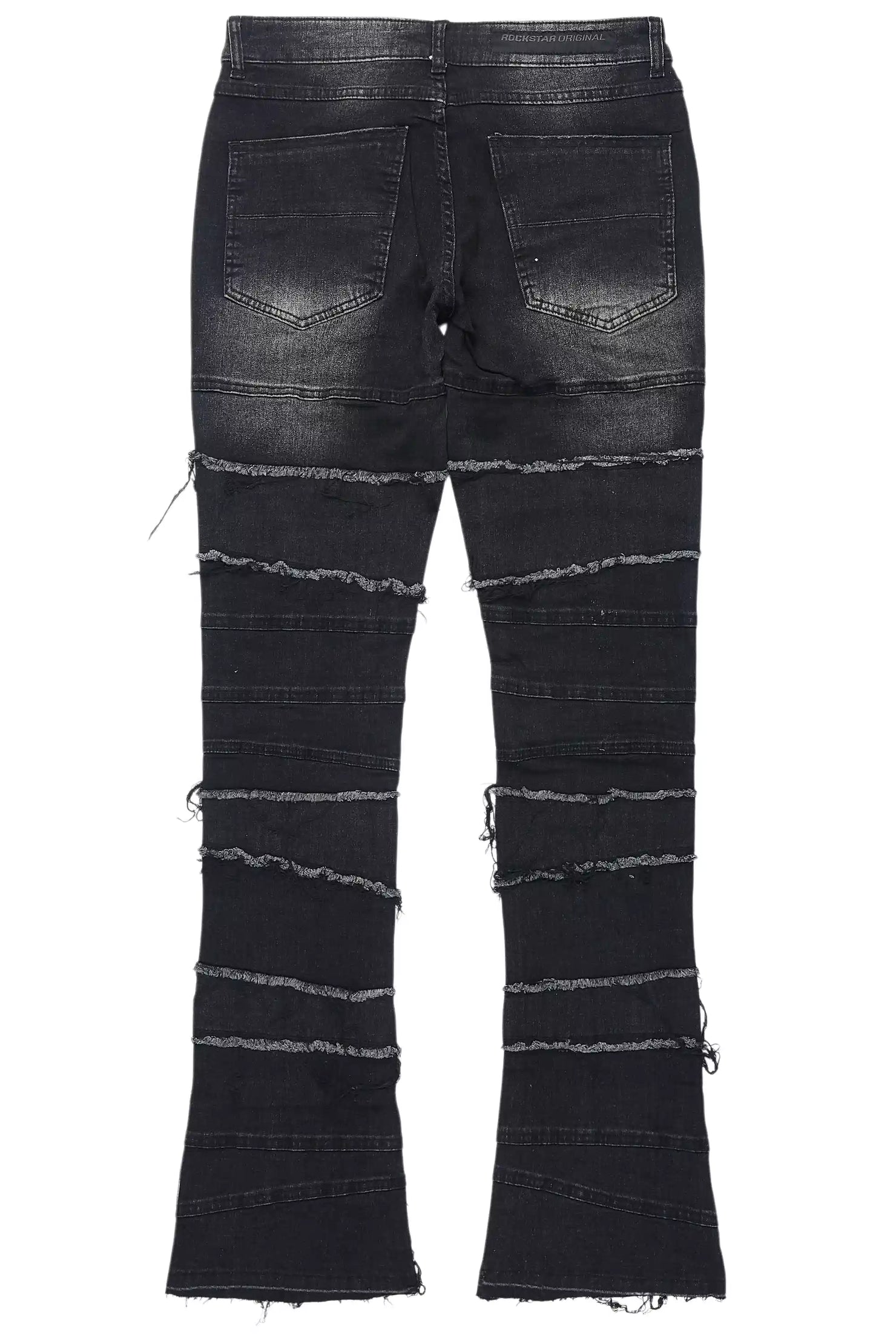 Franko Dark Grey Stacked Flare Jean