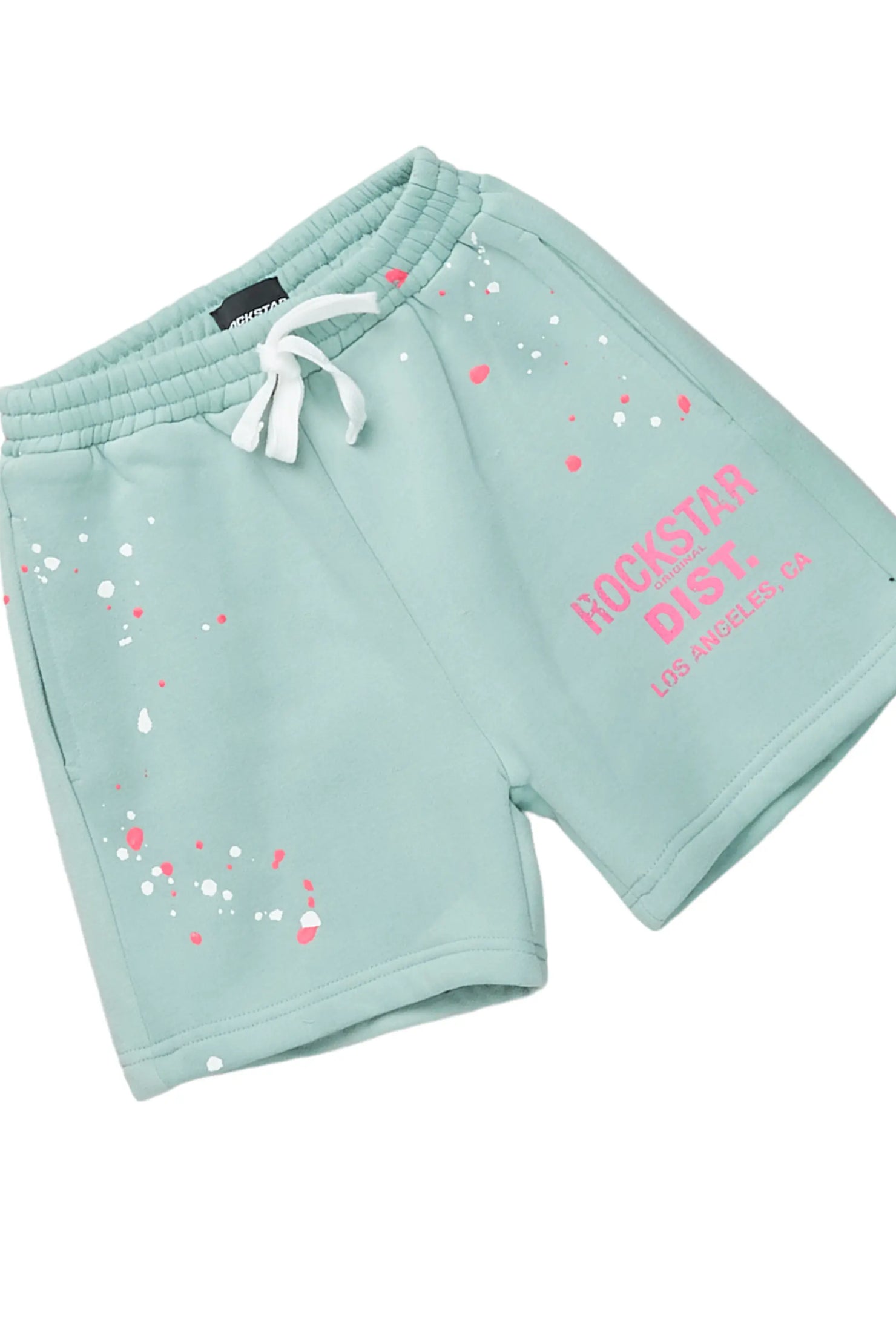 Girls Calissa Sage Crop Top Short Set