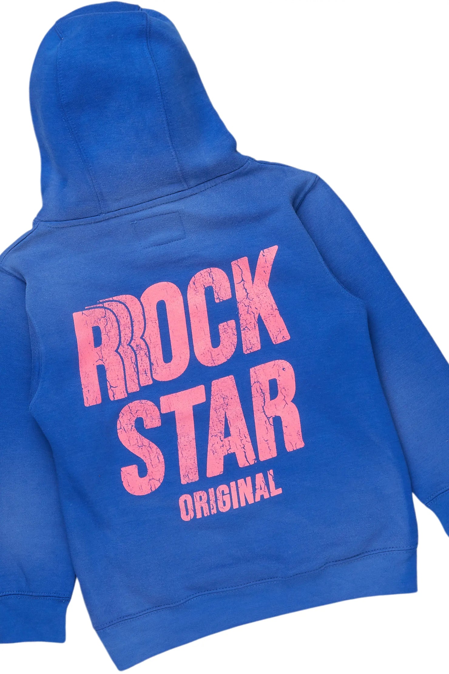 Boys Aiden Royal Blue Hoodie/Stacked Flare Jean Set
