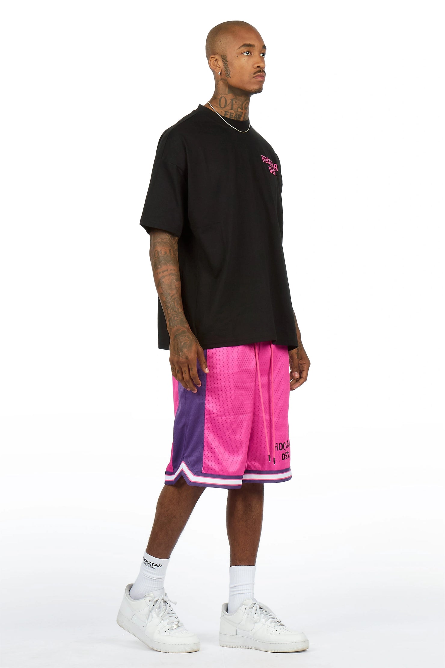 Suzano Black/Pink T-Shirt/Short Set