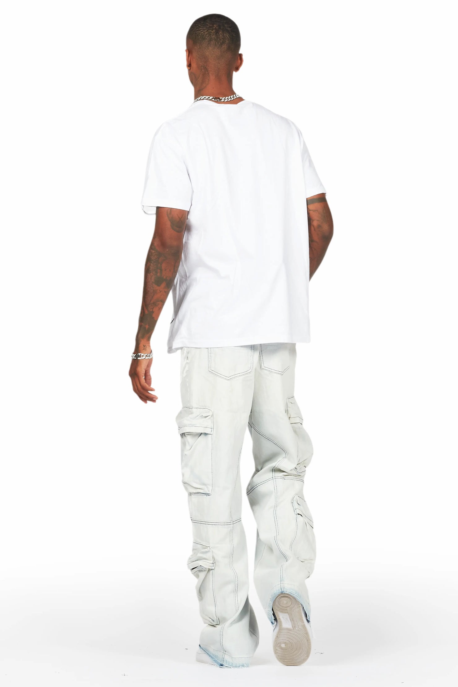 Alary Painter Blue Baggy Fit Cargo Jean