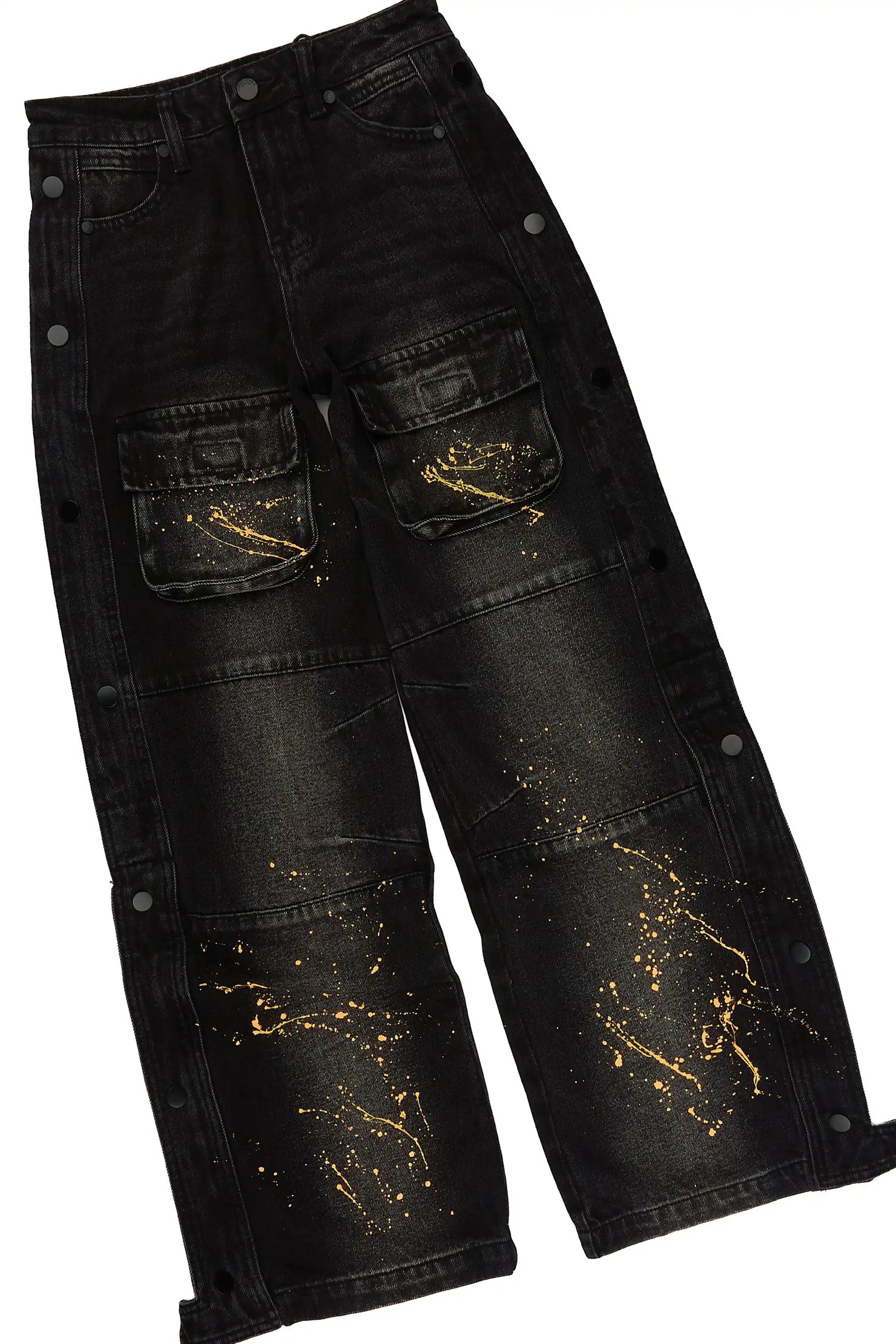 Boys Zeus Charcoal/Dark Grey Long Sleeve T-Shirt Baggy Painter Jean Set