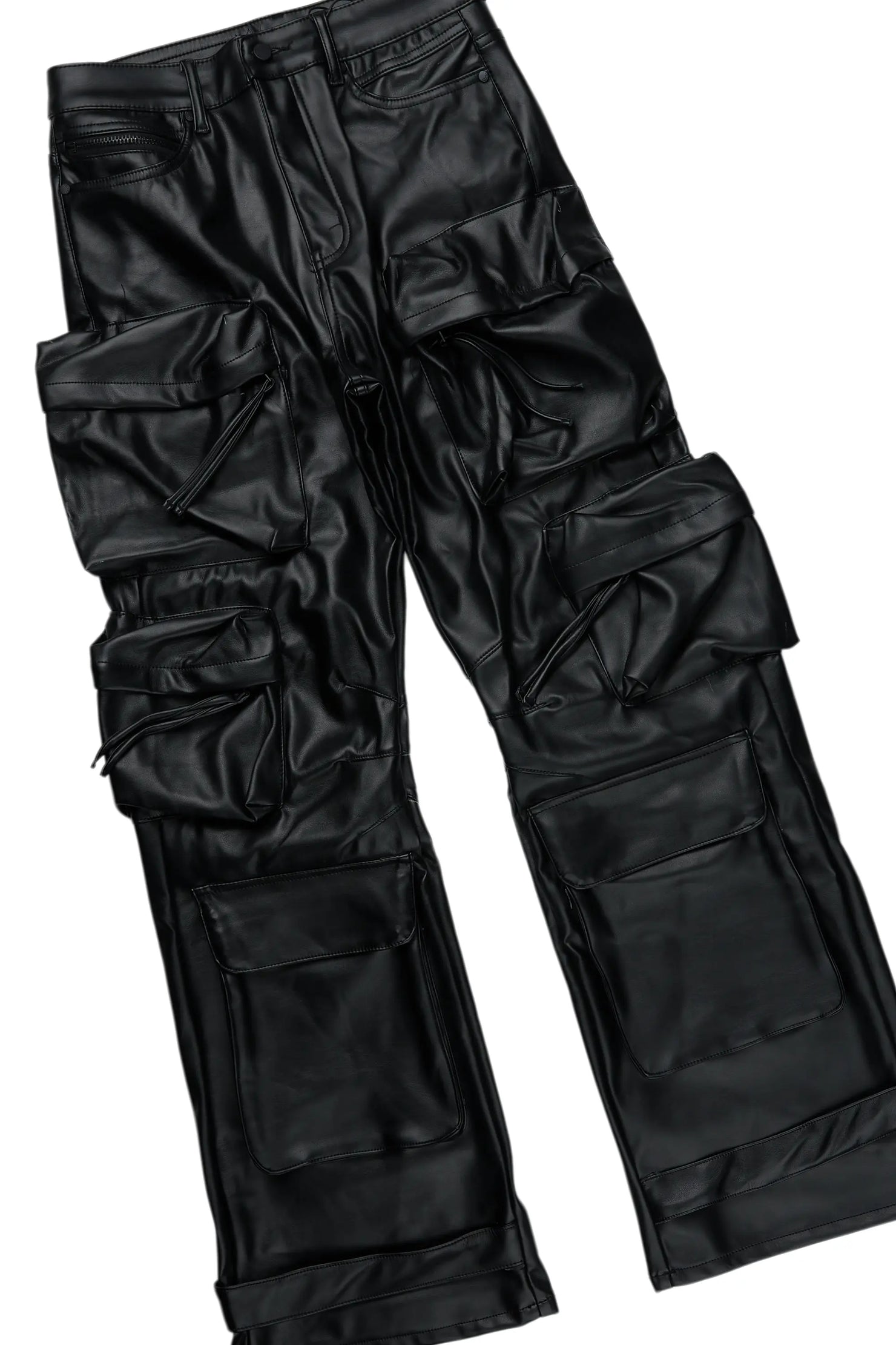 Sana Black Hoodie/Baggy Fit PU Jean Bundle