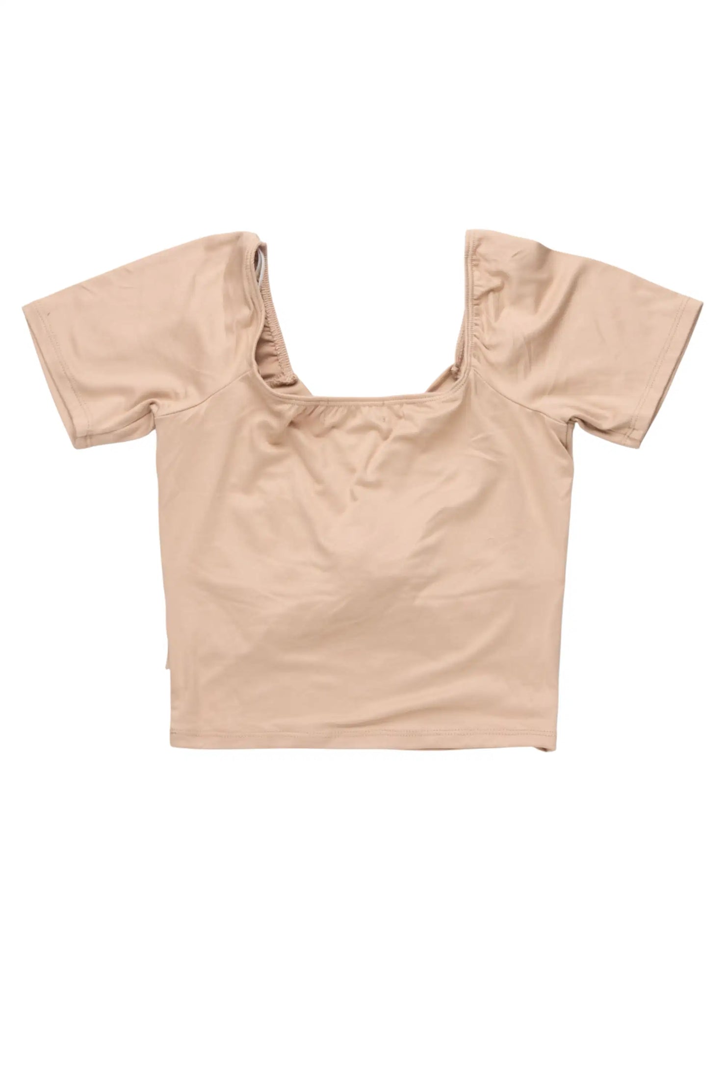 Quishana Taupe Short Sleeve Top