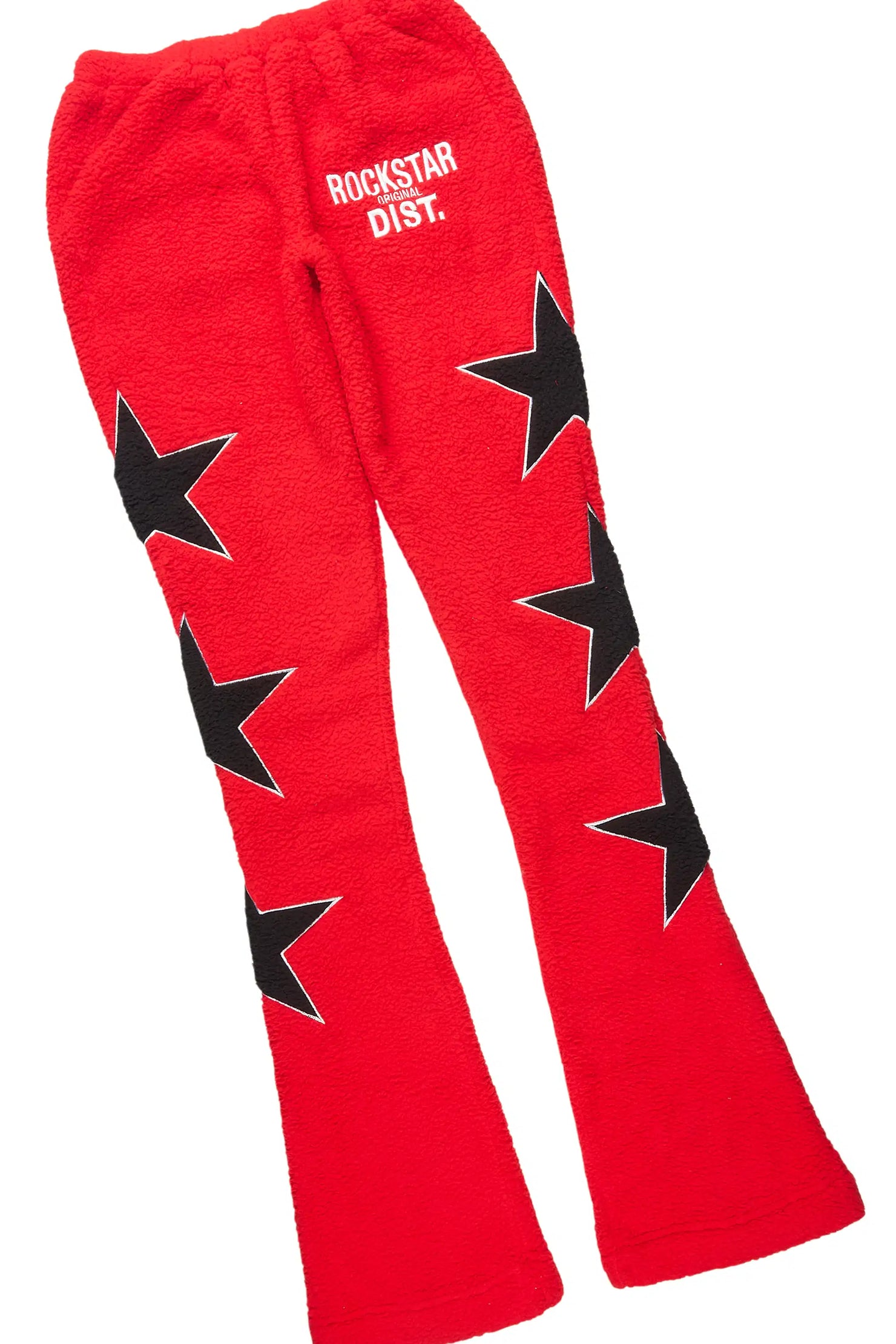 Dainisha Red Sherpa Zip Up Stacked Track Set