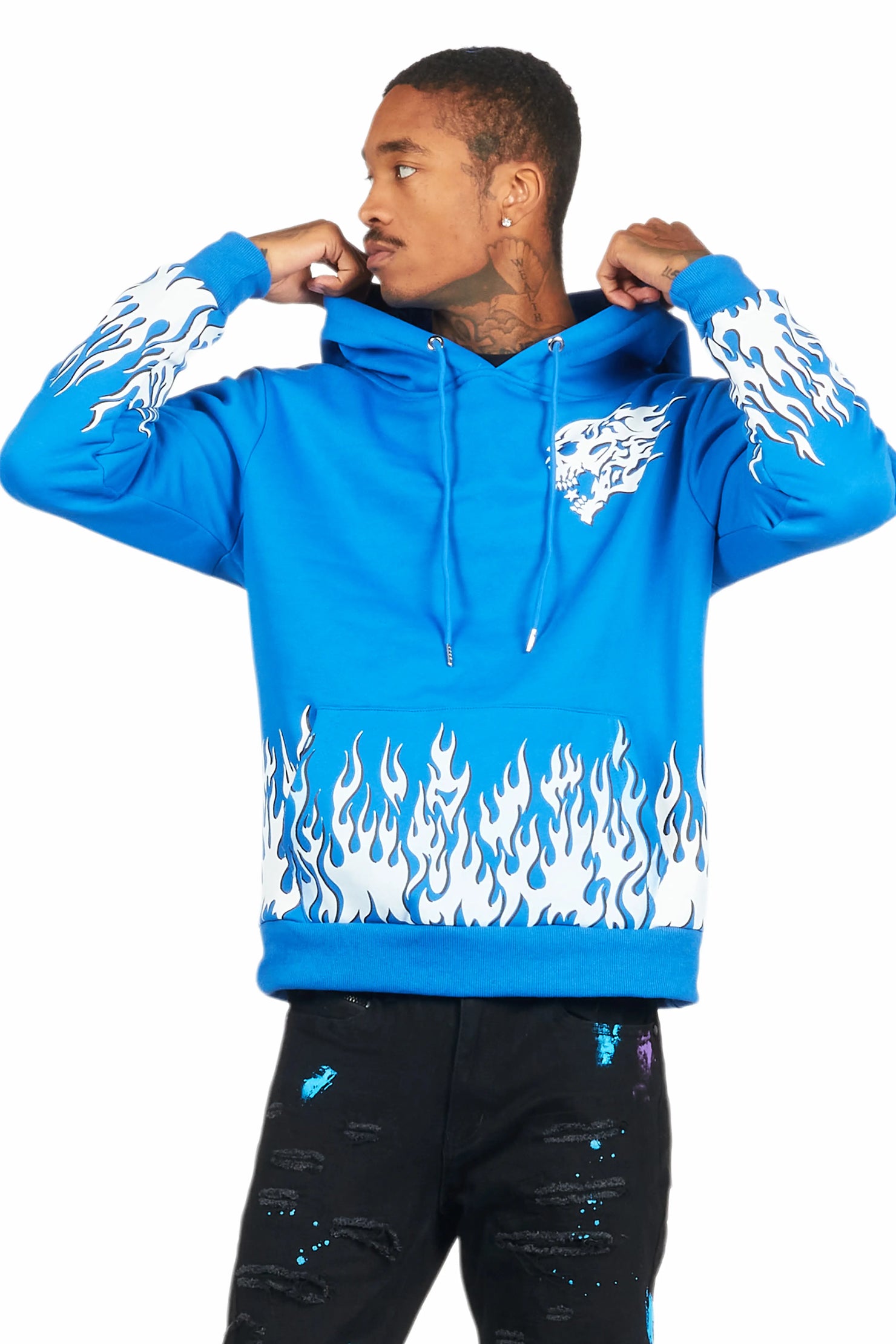 Bubble Royal Blue Graphic Hoodie