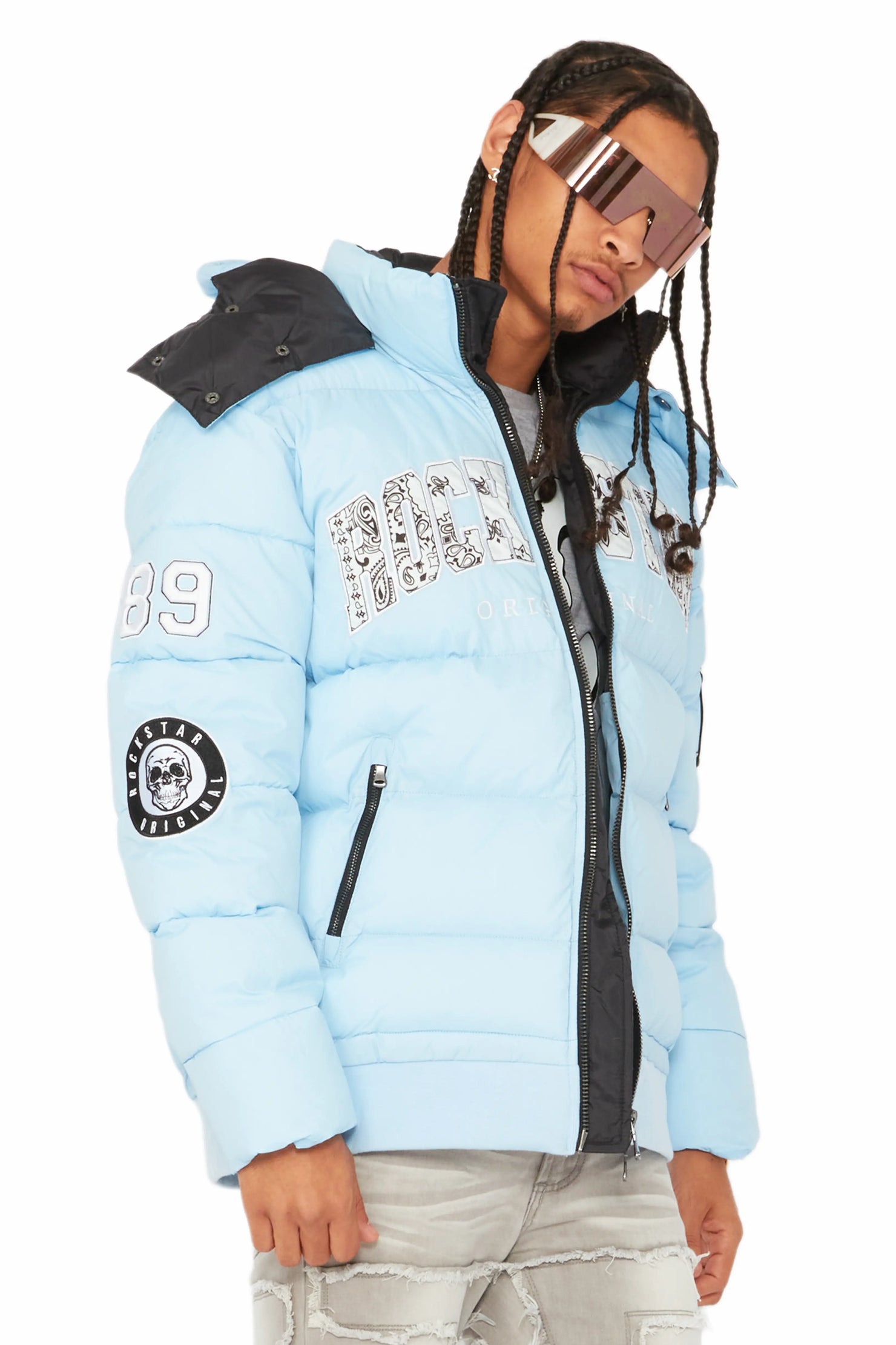 Bronx Baby Blue Heavy Puffer Jacket