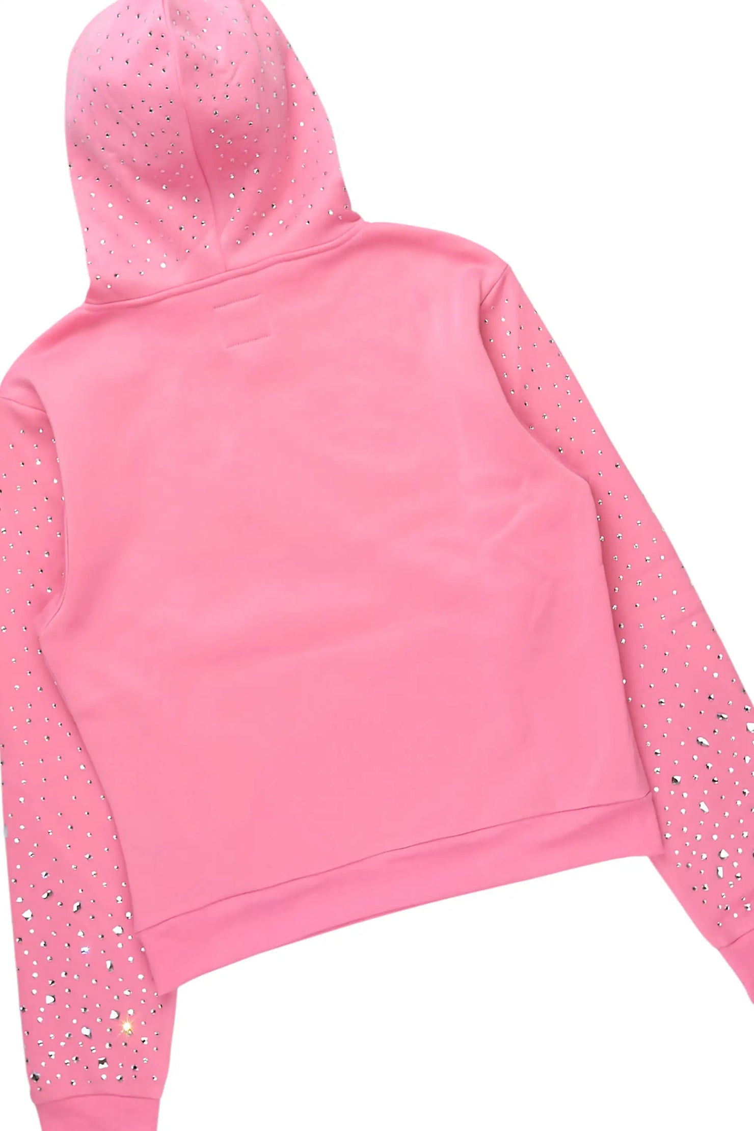 Porsha Pink Rhinestone Stacked Track Set