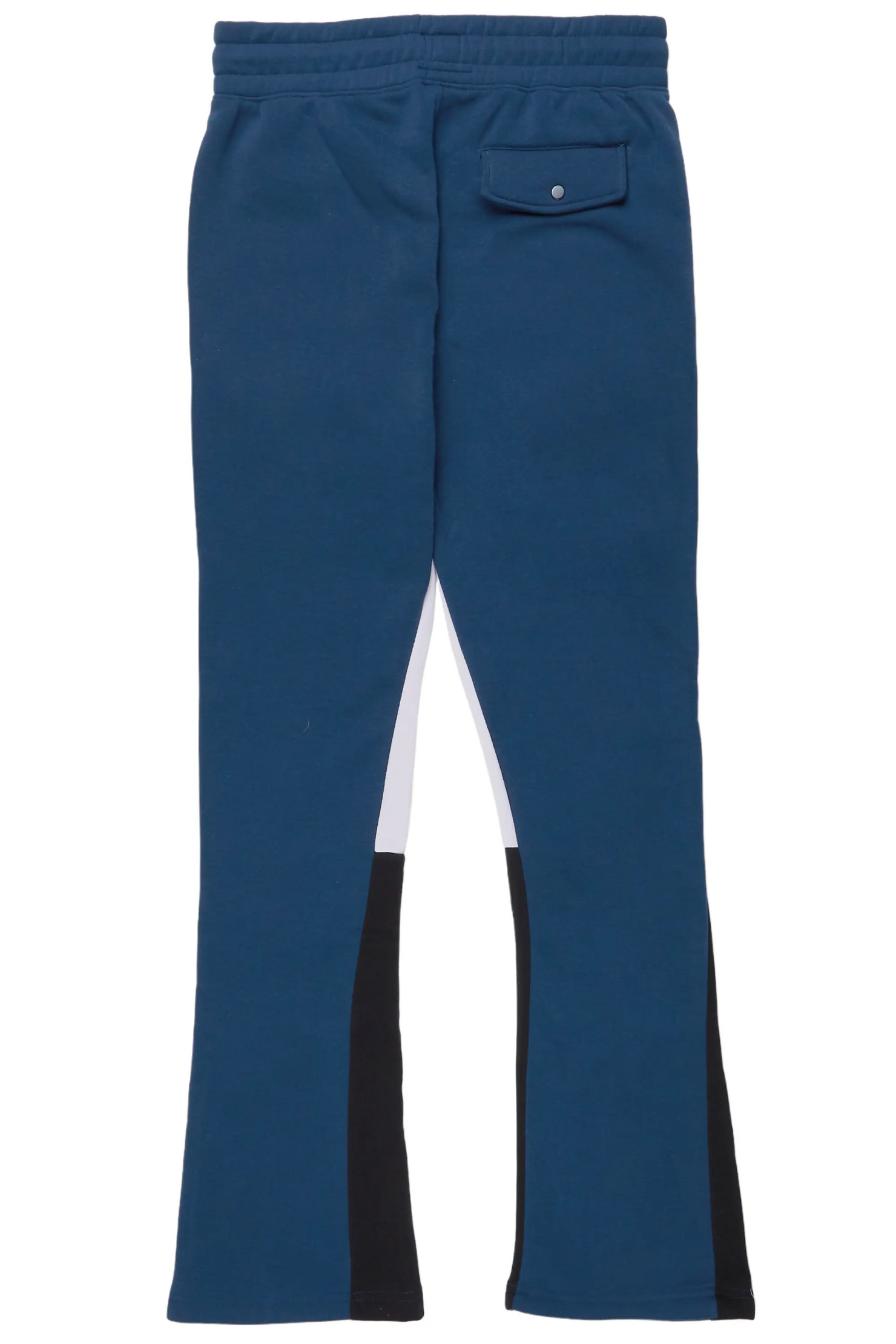 Joncarlo Navy Stacked Flare Track Pant