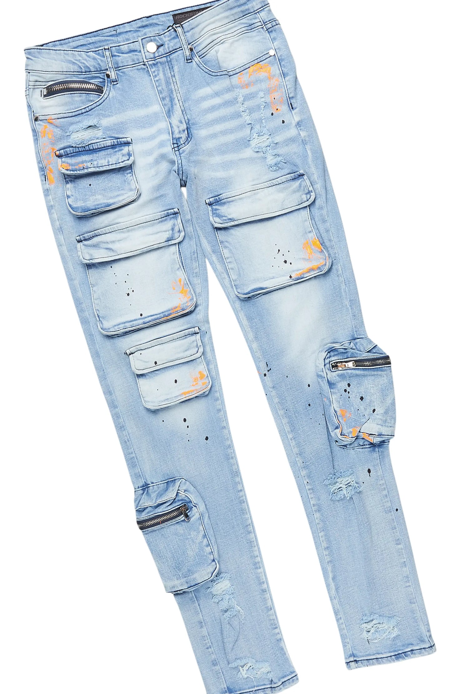 Amos Orange Hoodie/Slim Fit Jean Set