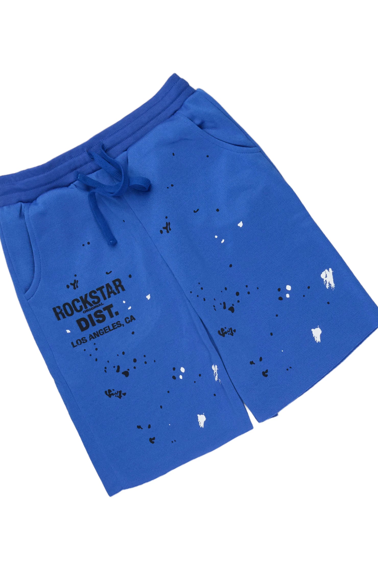 Boys Scottie White/Royal Blue Short Set