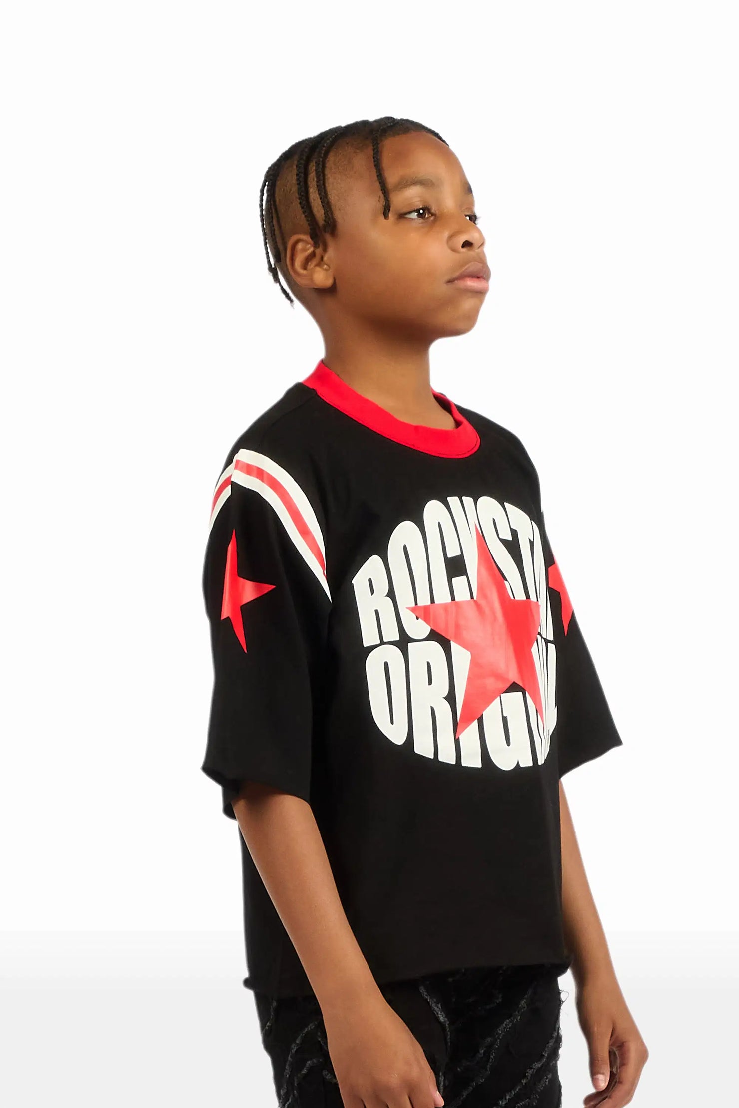 Boys States Black/Red Jersey Tee