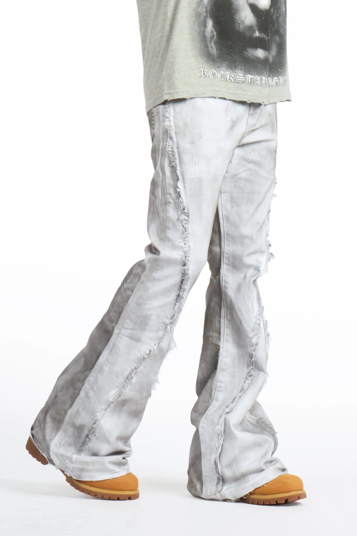 Vane Dirty White Stacked Super Flare Jean– Rockstar Original